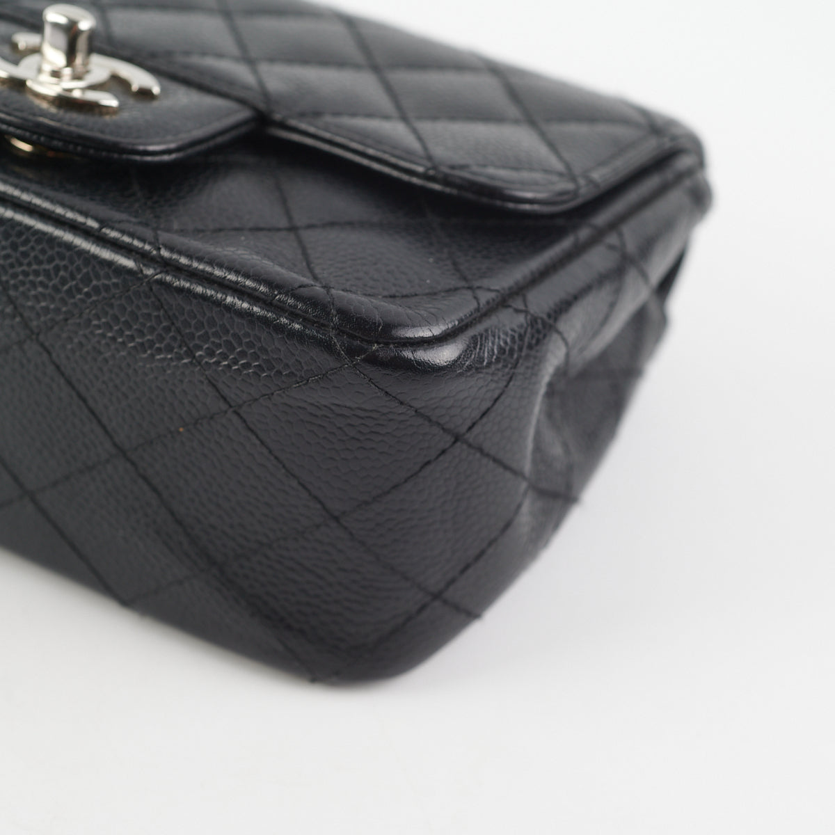 Chanel Caviar Leather Mini Square Crossbody Bag - Black Luxury Handbag for Women | Perfect for Evening Parties, Date Nights & Special Occasions
