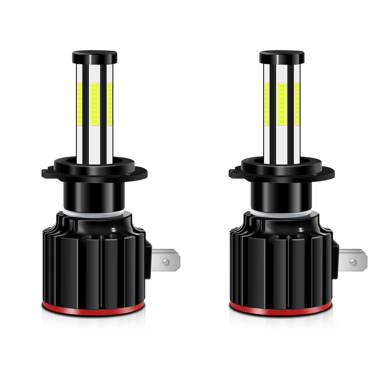 I LITTON H7 LED Headlight Bulb Hi/Lo Beam - 12000LM Super Bright 6500K White Light - 360 Degree 6-Sides Design - Plug & Play Easy Installation - Halogen Replacement Conversion Kit (2 Pack) - Perfect for Night Driving, Off-Roading & Enhanced Visibility