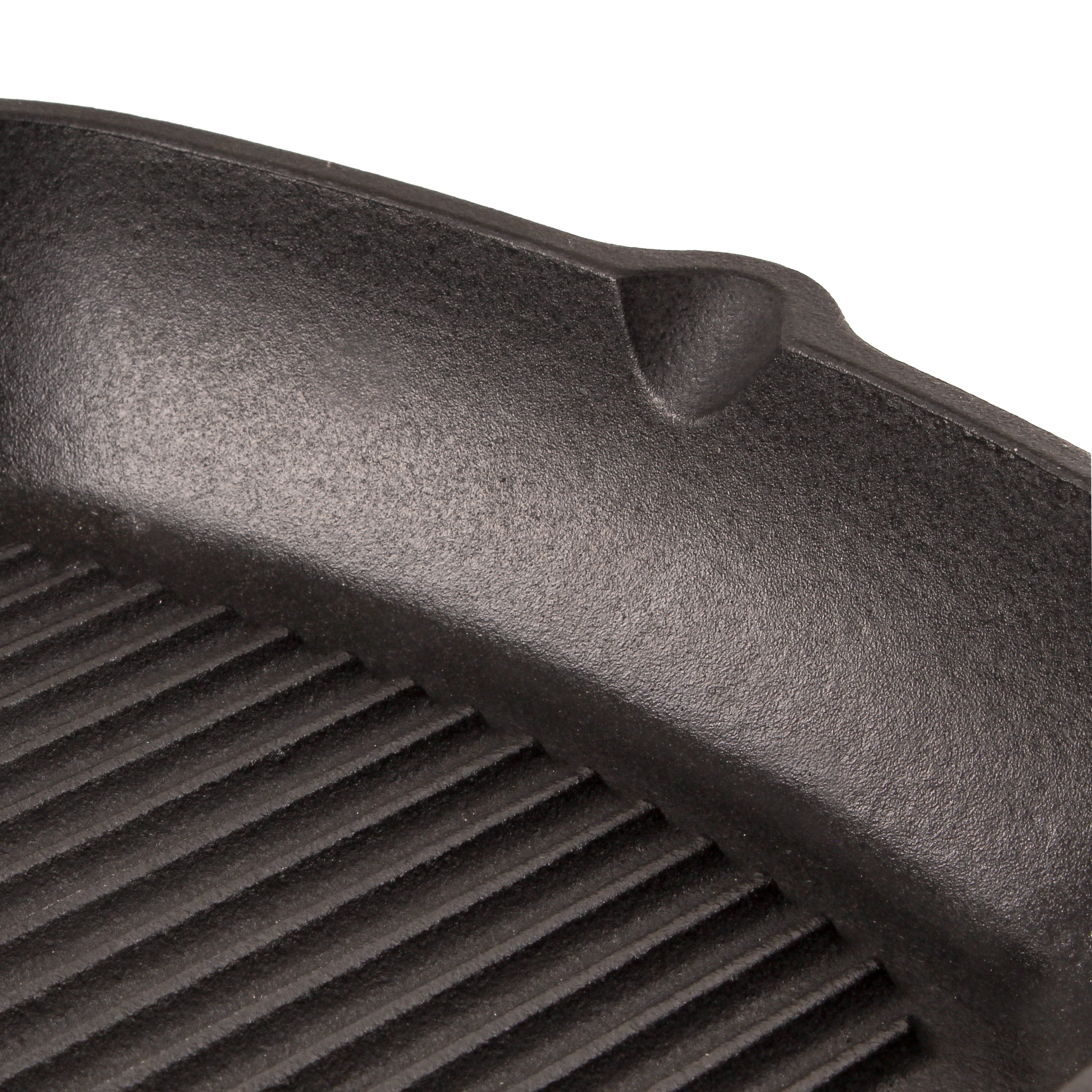 BergHOFF Neo Cast Iron Square Grill Pan 11 Inch - Premium Heavy Duty Grill Pan for Steak, Chicken & Vegetables - Perfect for Indoor & Outdoor Cooking, Camping & BBQ Parties
