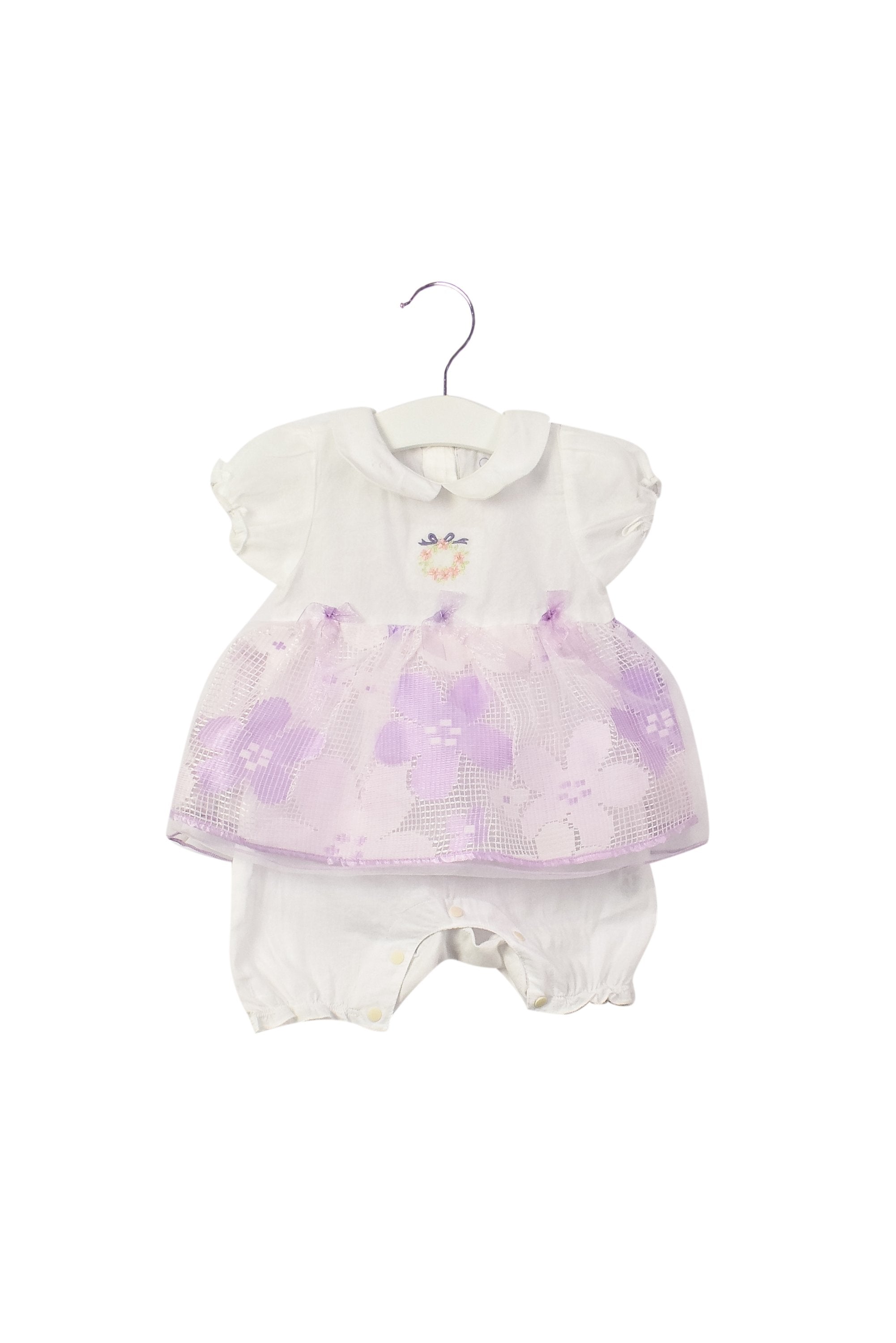 Chickeeduck Baby Romper Dress for 0-3 Months (59cm) - Soft Cotton Outfit for Newborn Girls - Perfect for Photos, Parties & Everyday Wear