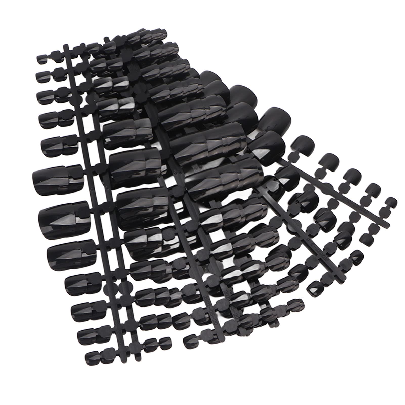240 Pcs Full Cover False Nail Tips - Glossy Black Press On Nails for Salon & DIY Manicure | Perfect for Parties, Weddings & Special Occasions