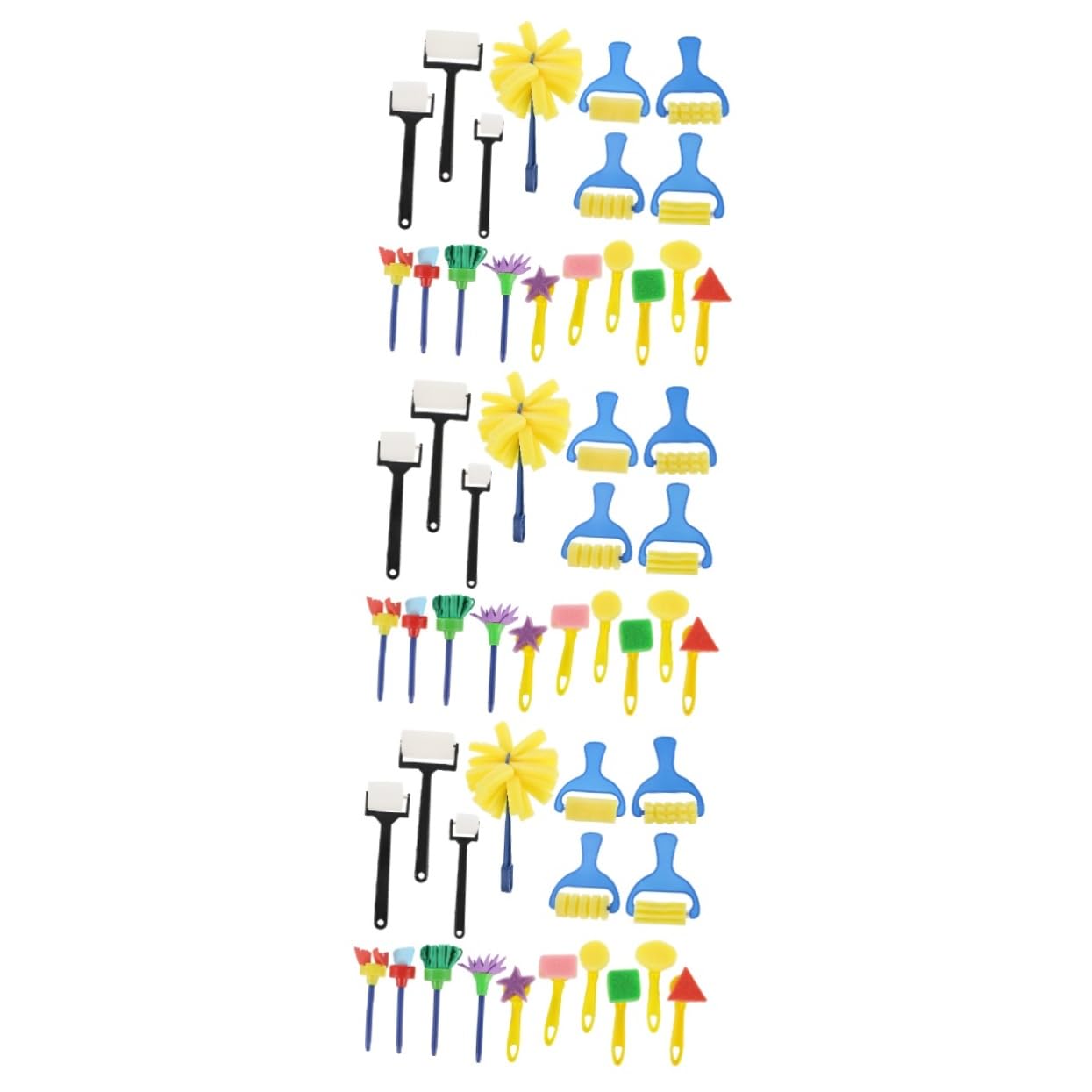 **Abaodam 54-Piece Kids Paint Brushes & Sponge Set - Non-Toxic Art Supplies for Kindergarten, Preschool & DIY Crafts - Perfect for Classroom, Home & Creative Play**