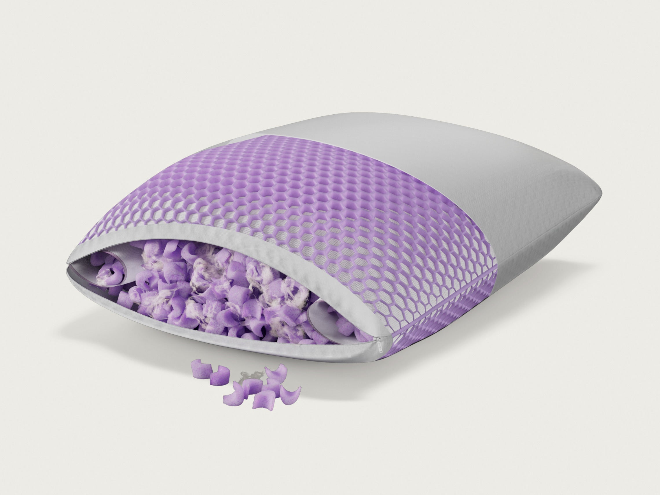 Purple Freeform Pillow - Ultra Soft Memory Foam Bed Pillow for Side Sleepers & Neck Support - Perfect for Home, Office & Travel Use