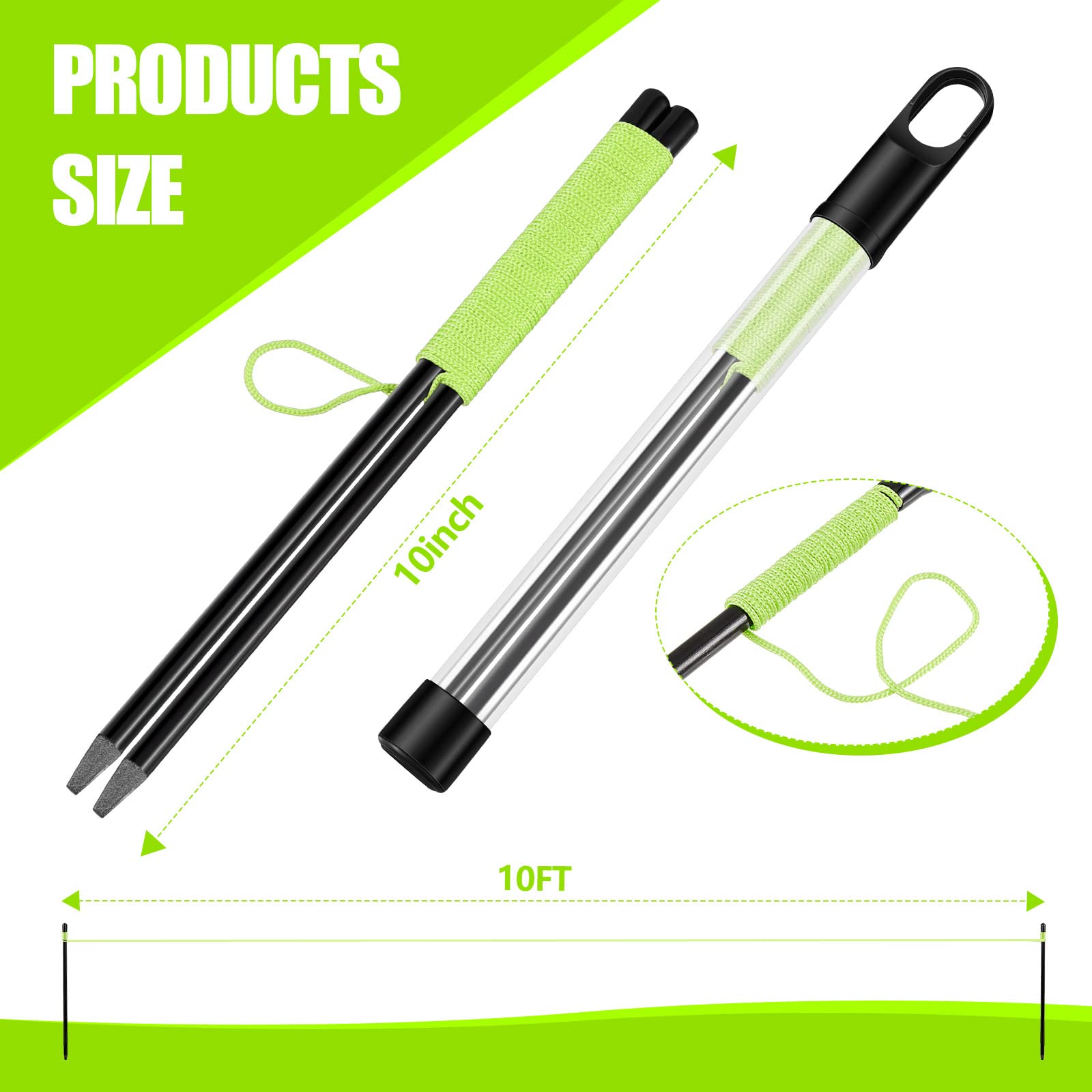 2-Piece Golf Putting Alignment Training Aid with String & Pegs - Perfect for Indoor Practice & Backyard Greens - Improve Accuracy & Consistency for Golfers of All Levels