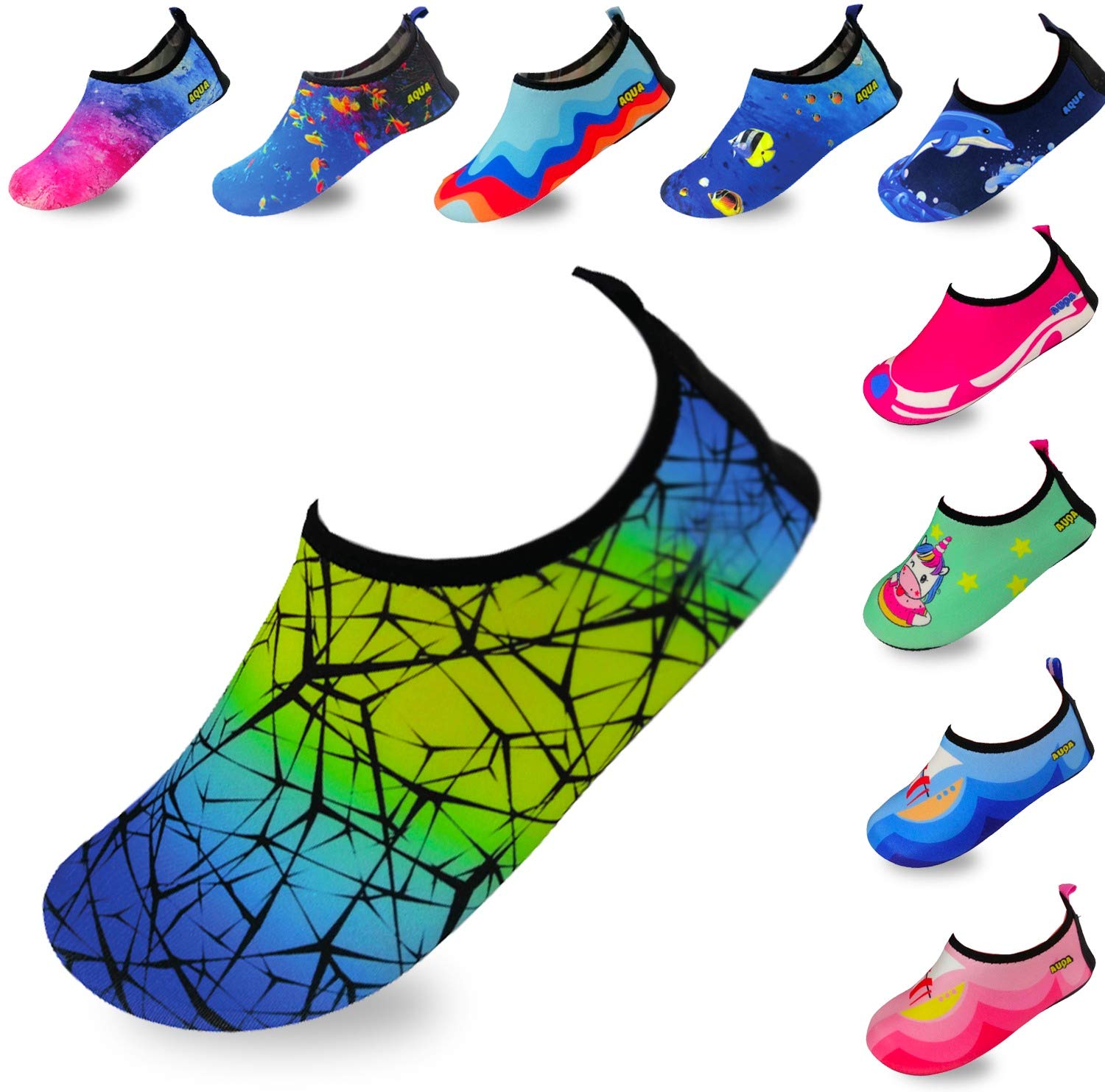 Quick-Dry Non-Slip Lightweight Water Shoes for Swimming, Beach & Pool - Comfortable Aqua Socks for Boys, Girls, Babies & Toddlers - Perfect for Summer Water Activities, Surfing & Outdoor Adventures