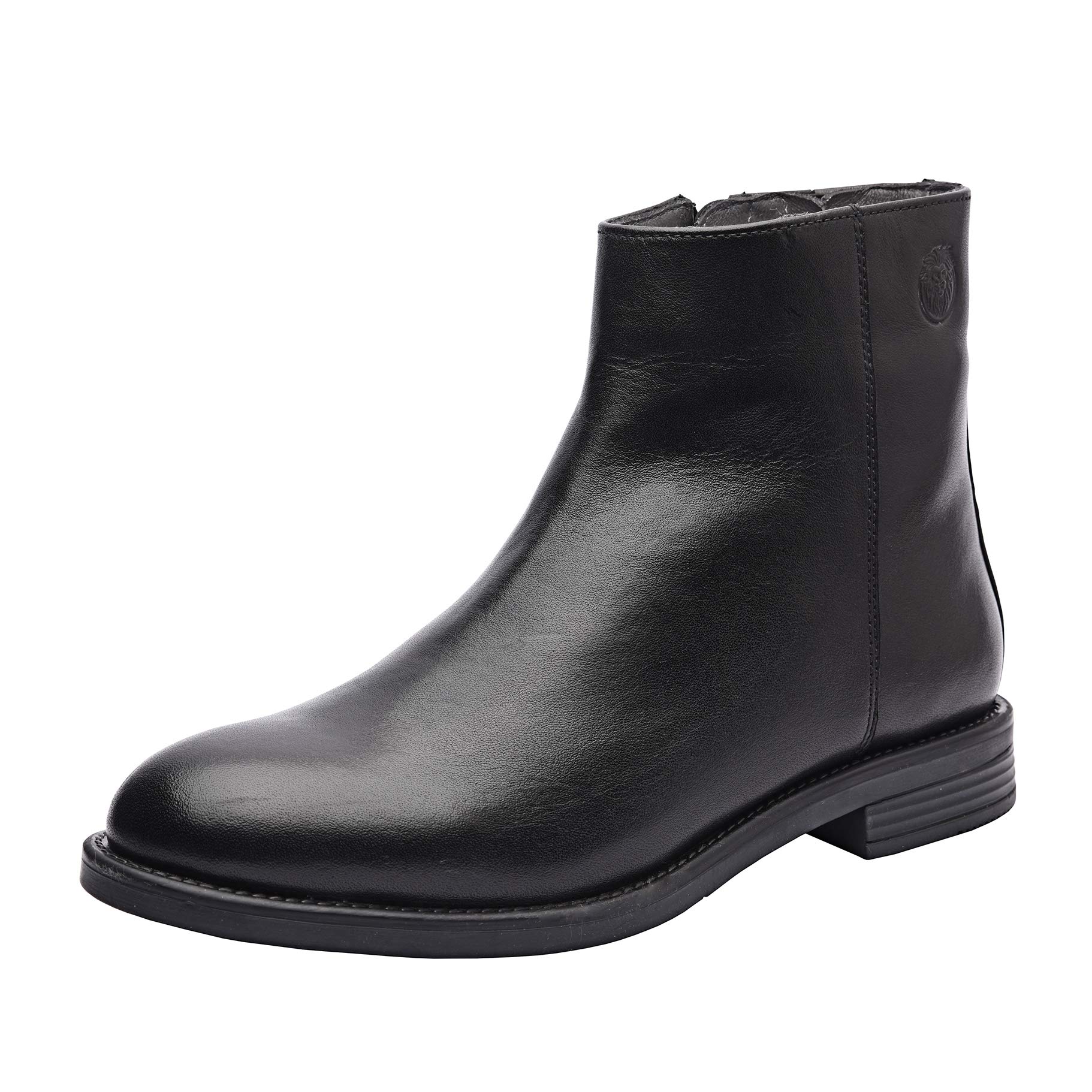 ALLONSI Women's Genuine Leather Booties - Chelsea Ankle Boots with Block Heel & Zip Closure | Handmade TPR Sole for Everyday Comfort | Perfect for Office, Casual Outfits & Fall/Winter Fashion