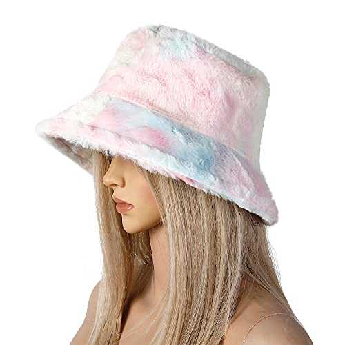 Stylish Furry Bucket Hat for Women & Men - Trendy Winter Fashion Accessory - Perfect for Outdoor Activities, Music Festivals & Streetwear