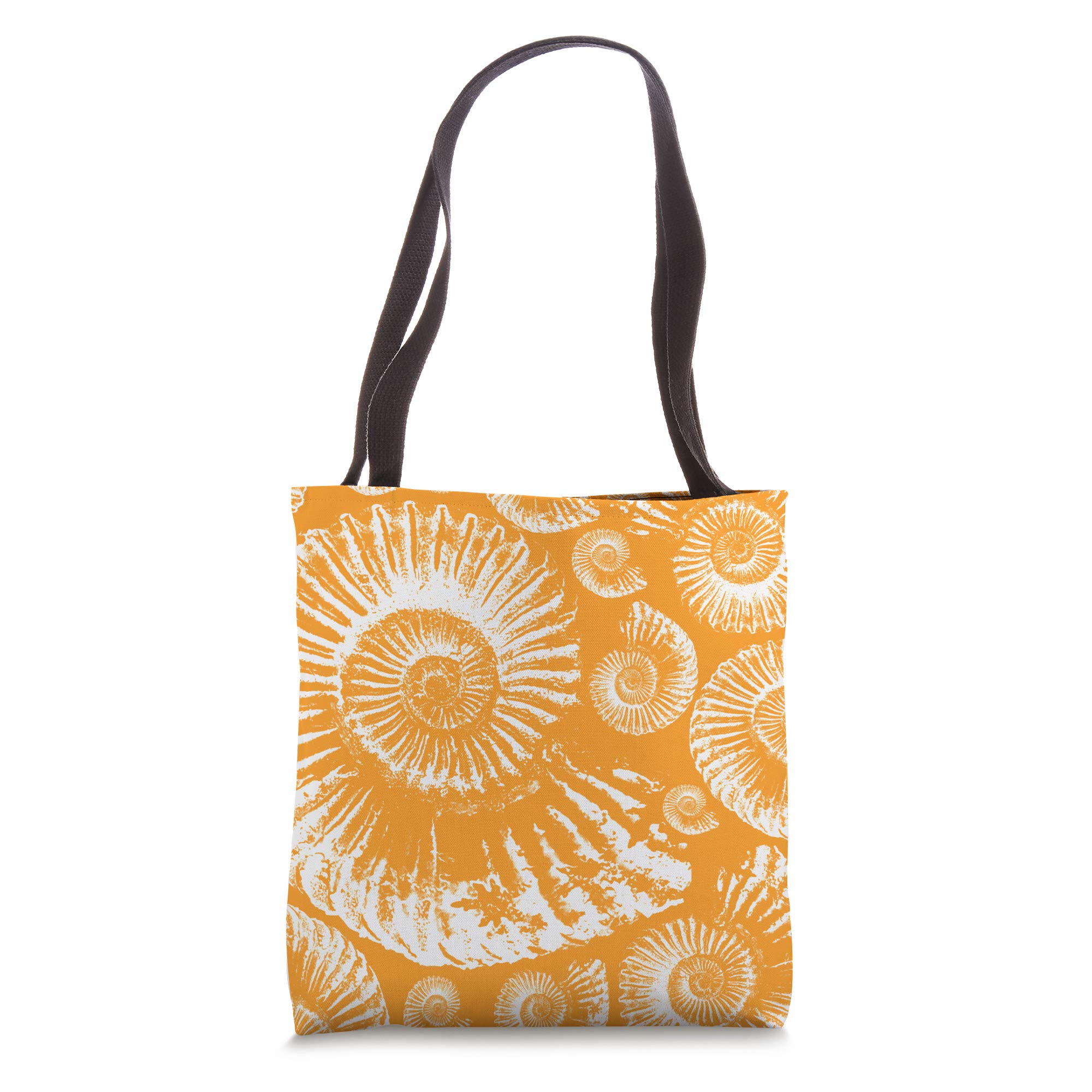 Fossil Ammonite Print Tote Bag - Stylish & Durable Canvas Shopper for Women - Perfect for Grocery Shopping, Beach Trips & Everyday Use