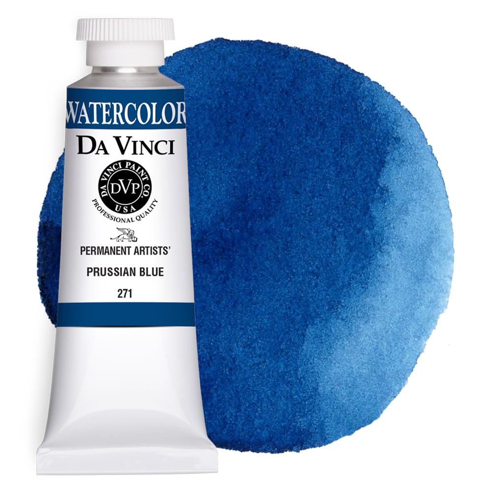 Professional Artist Watercolor Paint - Prussian Blue (37mL Tube) | High-Quality Pigment for Watercolor Painting, Sketching & Illustration | Perfect for Artists, Students & Hobbyists
