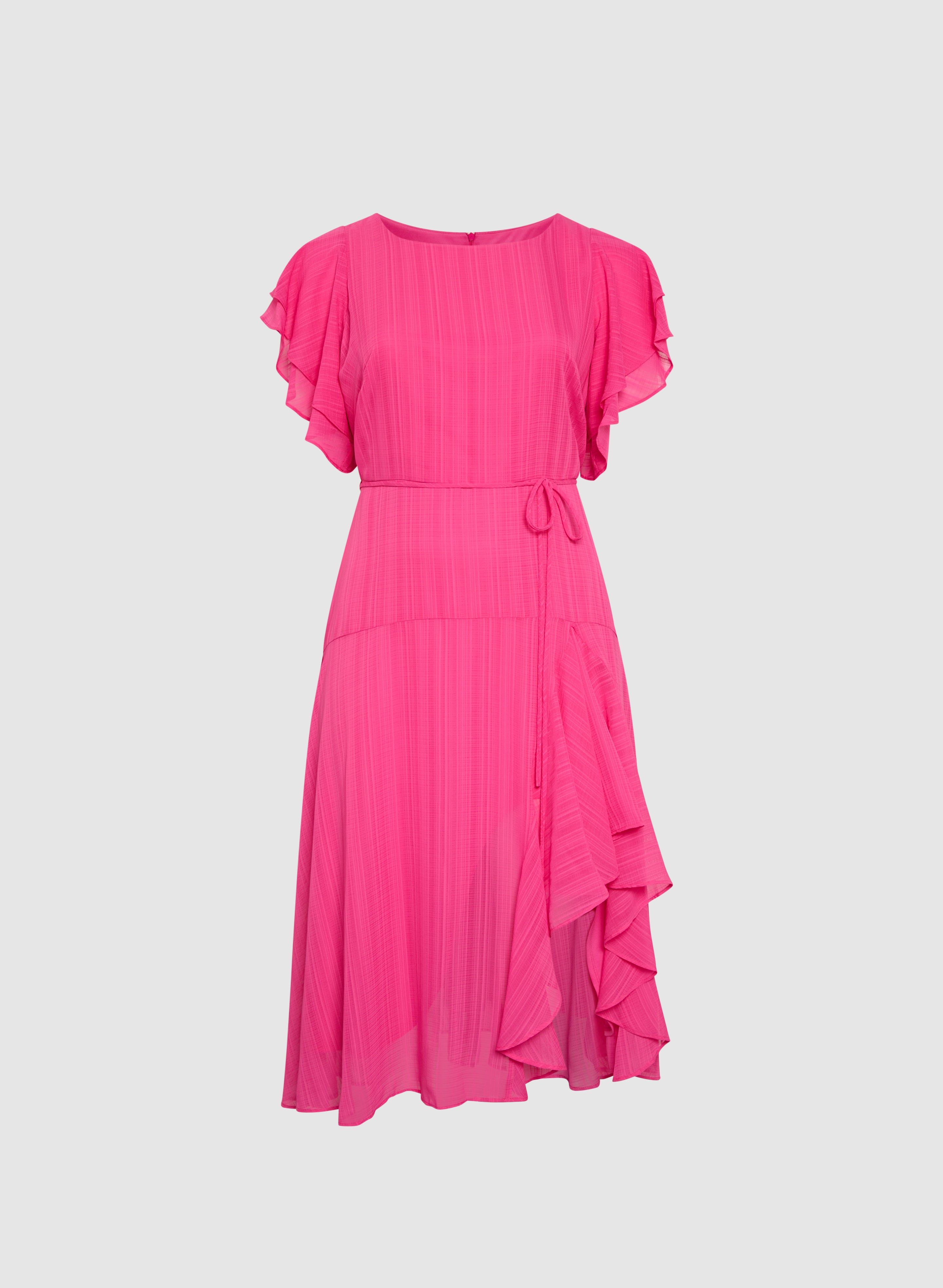 Elegant Chiffon Midi Dress for Women - Flowy Summer Dress with V-Neck & Floral Print - Perfect for Beach, Wedding & Party Occasions