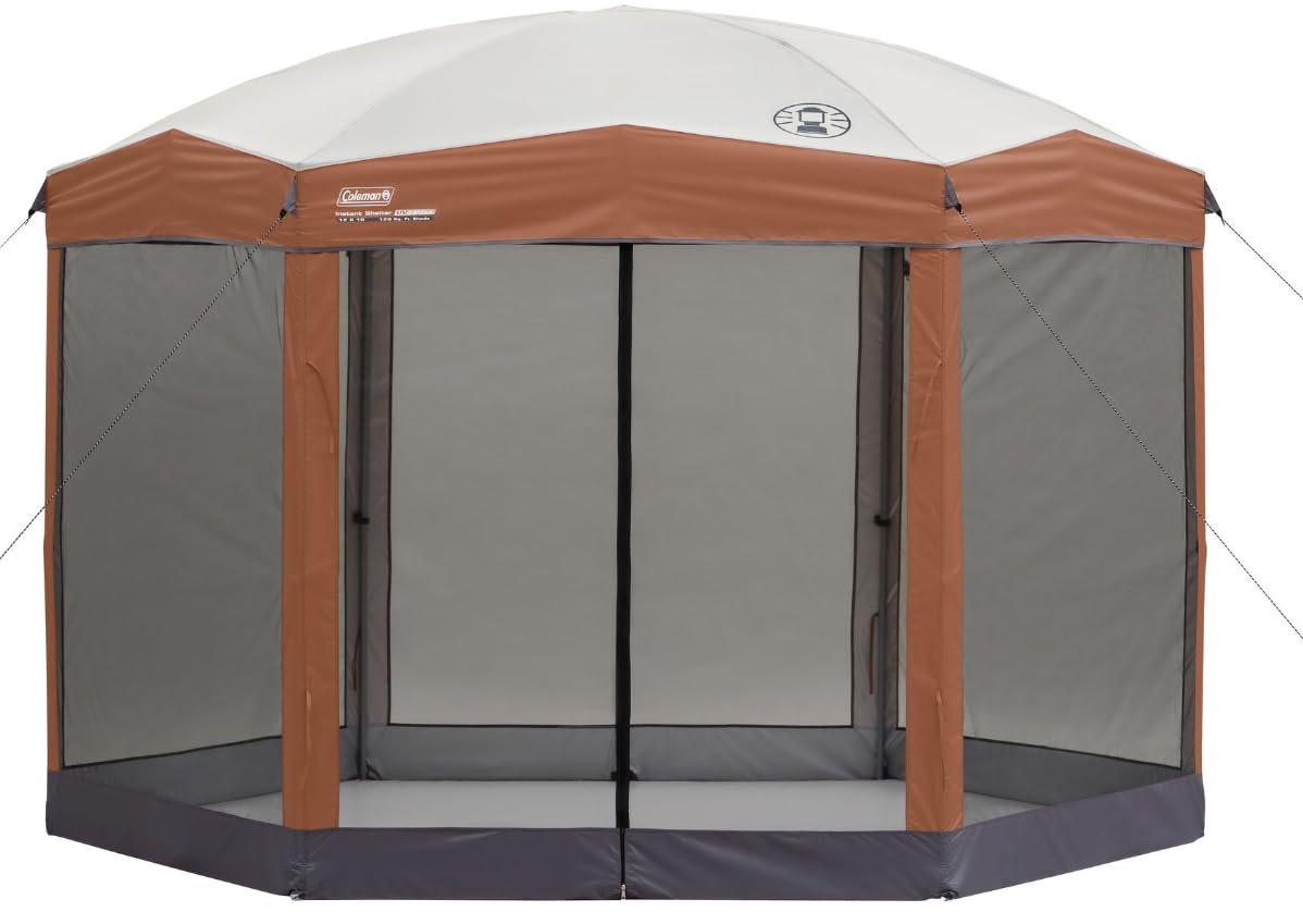 Coleman Back Home Screened Canopy Tent - Instant Setup Bug-Free Outdoor Gazebo for Picnic Tables, Parties, Tailgates & Events | Perfect for Backyard BBQs, Camping & Beach Lounging