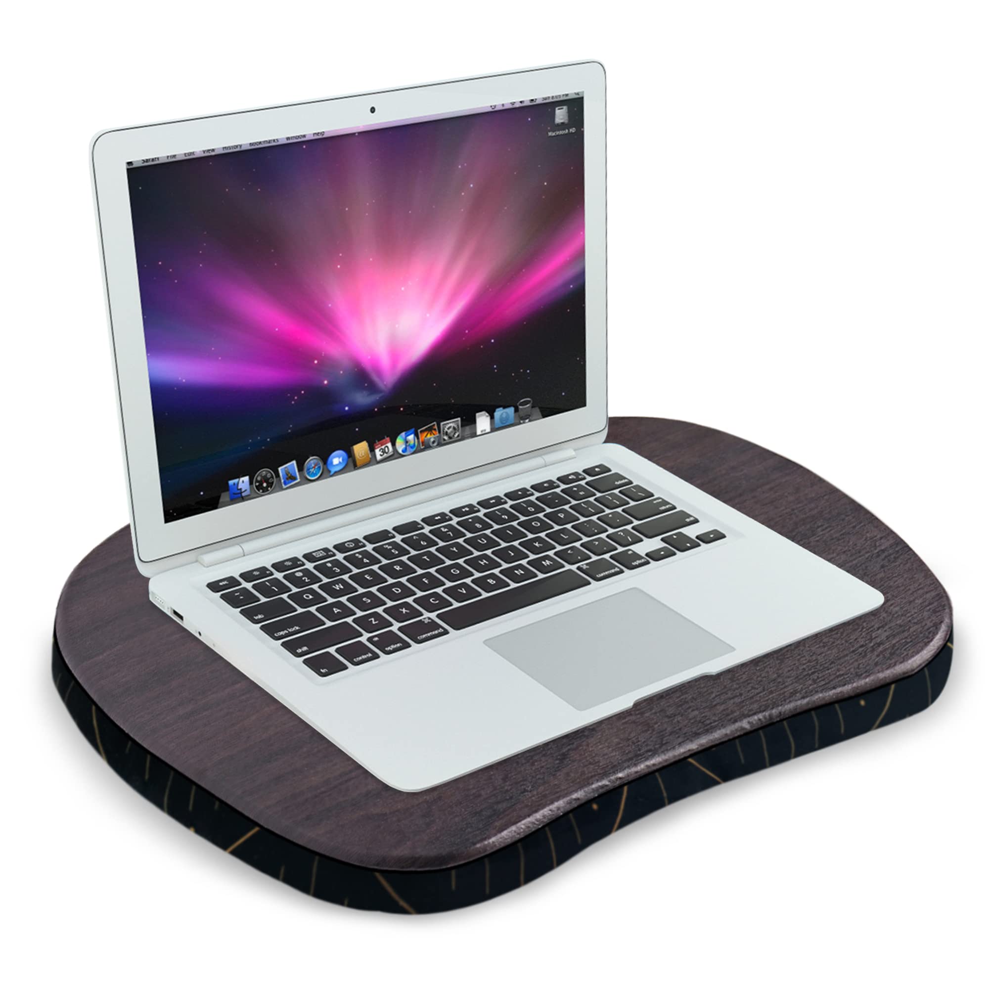 Portable Lap Desk with Pillow Cushion for Laptop - Adjustable Laptop Stand for 15.6 Inch Notebook, Tablet & Books - Perfect for Home Office, Students & Bed Use (Dark Grey)