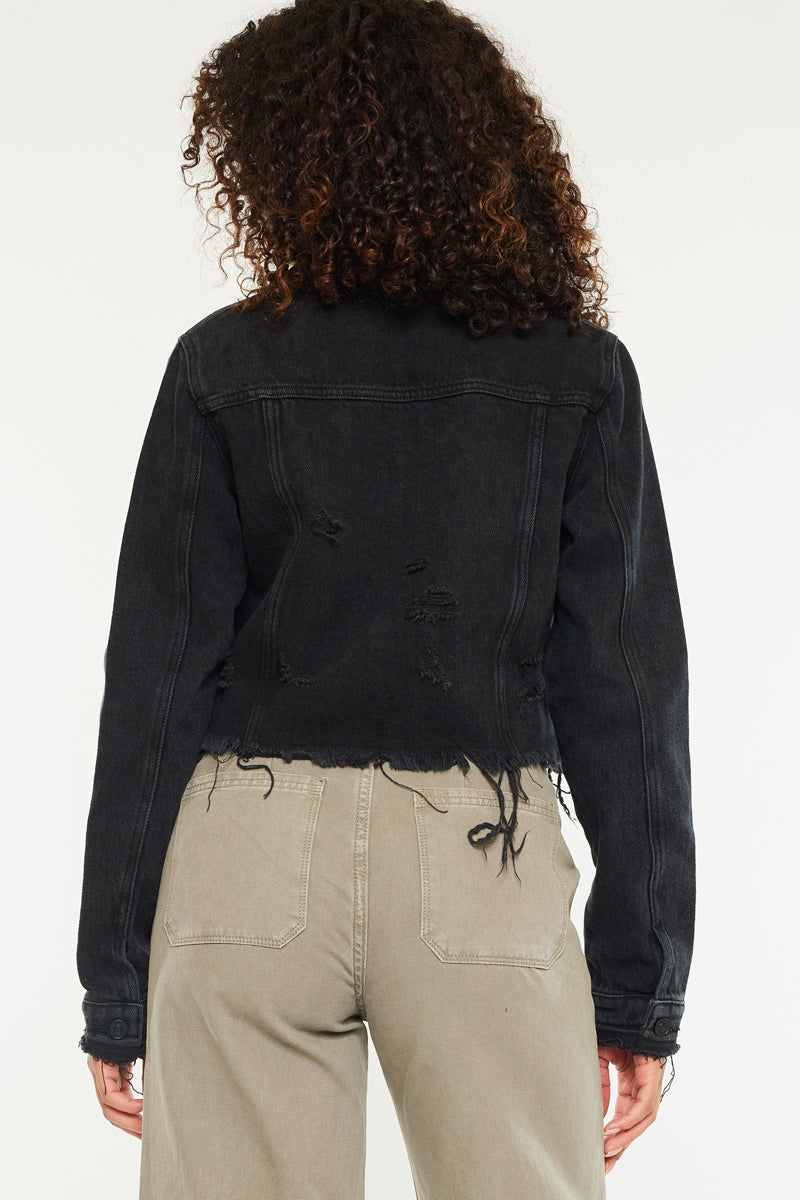 Erika Cropped Jacket - Women's Stylish Denim Jacket for Spring & Fall | Perfect for Casual Outfits, Date Nights & Layering