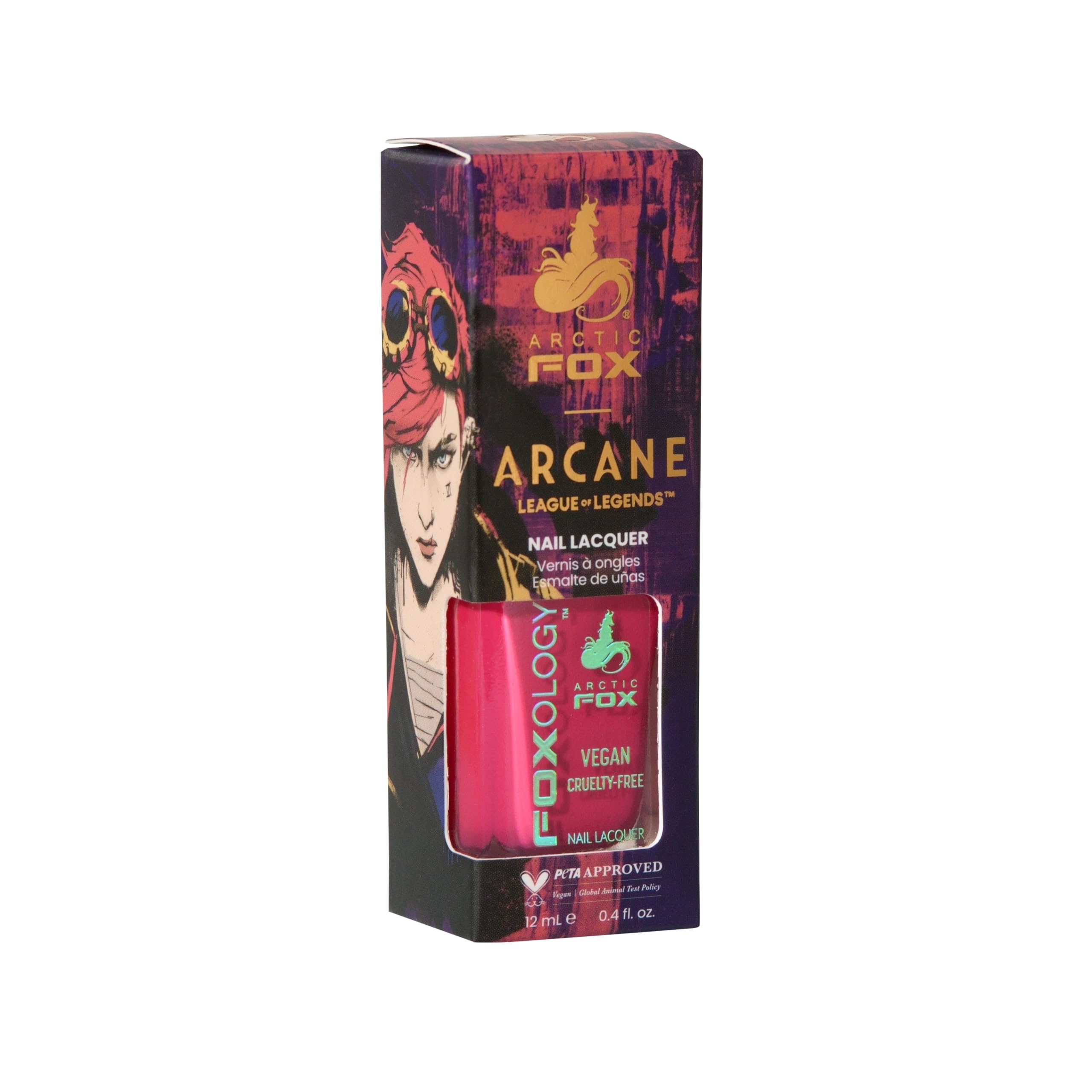 Arctic Fox x Arcane League of Legends Vegan Cruelty-Free Nail Polish - VI | Long-Lasting Nail Lacquer for Cosplay, Gaming Events & Everyday Wear