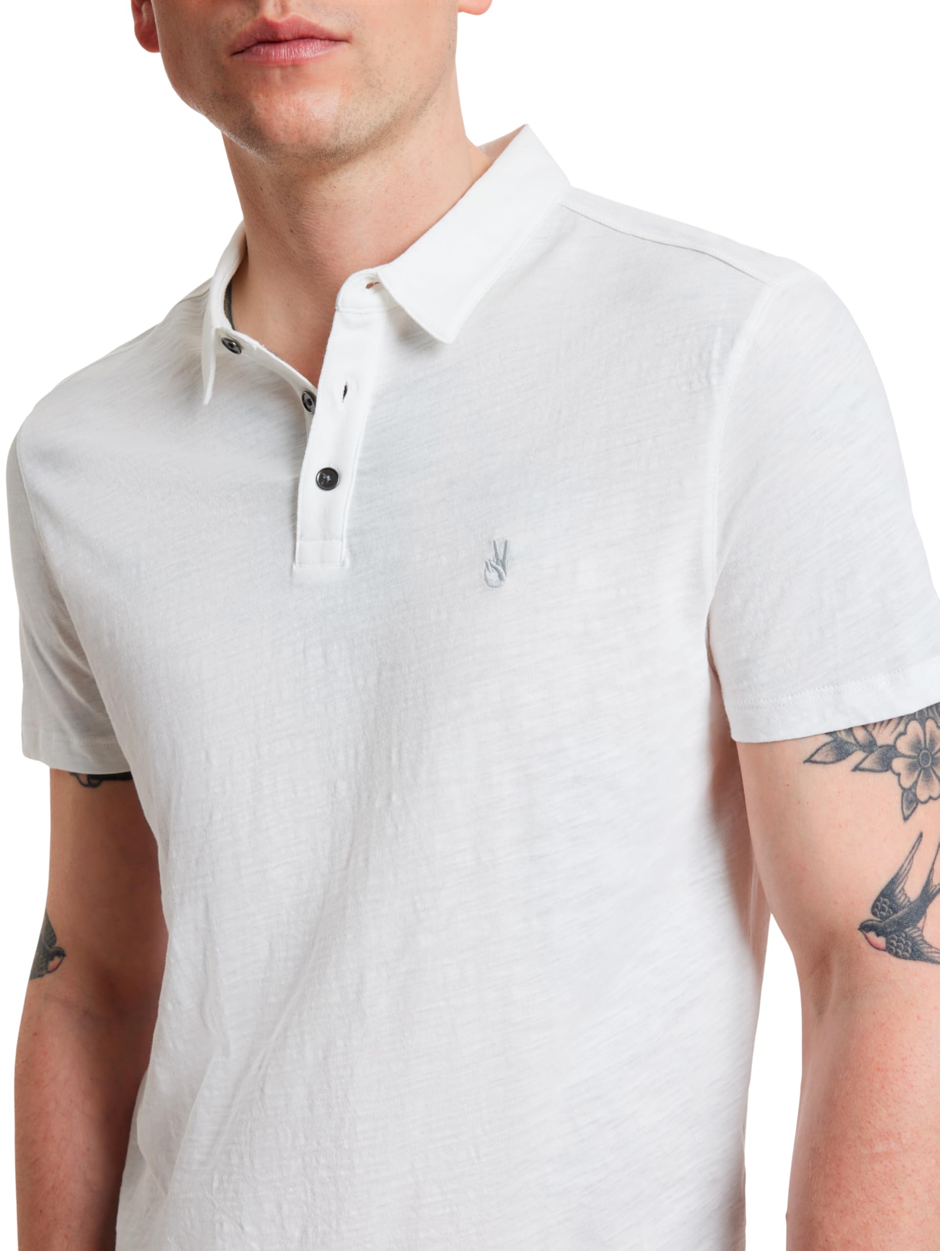 John Varvatos Men's Victor Polo Shirt - Premium Cotton Short Sleeve Casual & Business Wear for Men - Perfect for Office, Golf, and Everyday Outfits