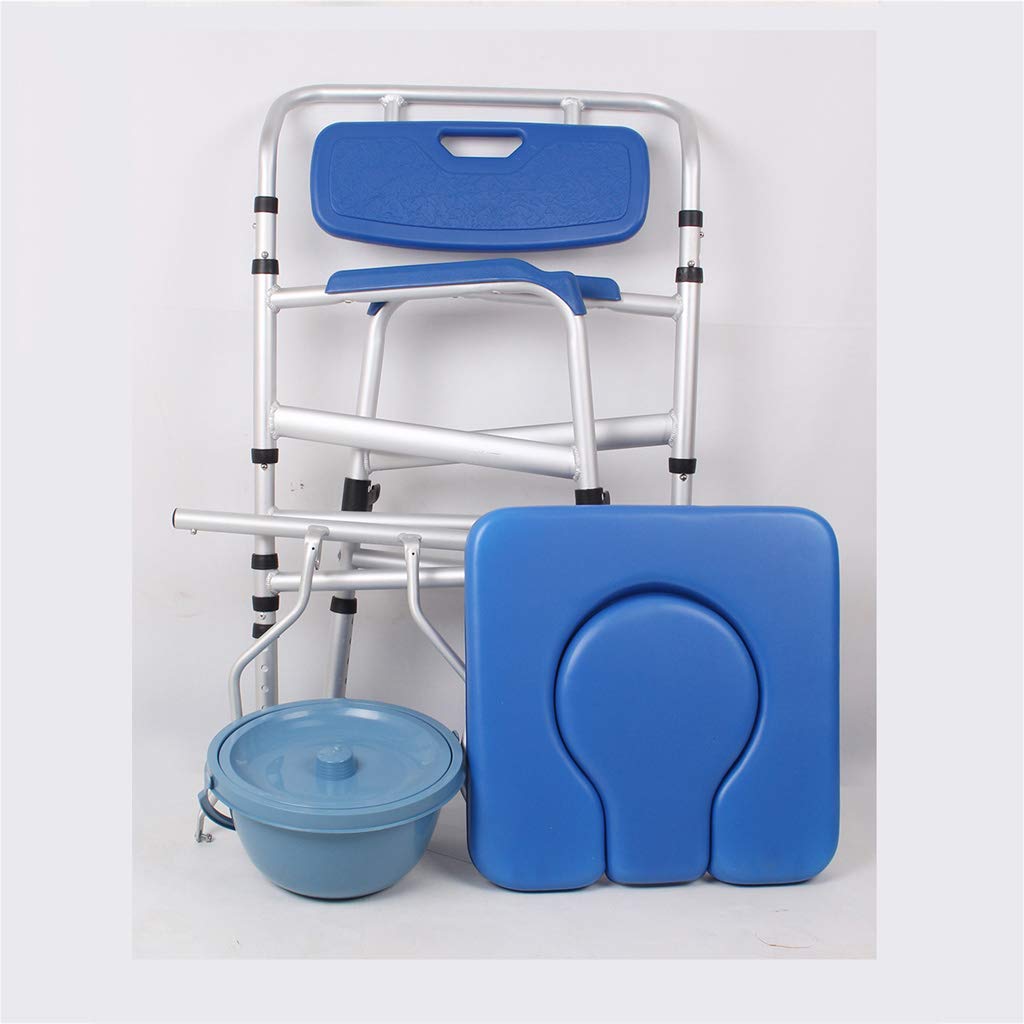 3 in 1 Adjustable Height Bath Toilet Chair - Deluxe Padded Shower Stool for Adults & Elderly, Bedside Commode Seat with Safety Handles - Ideal for Pregnancy, Post-Surgery Recovery & Home Care Use