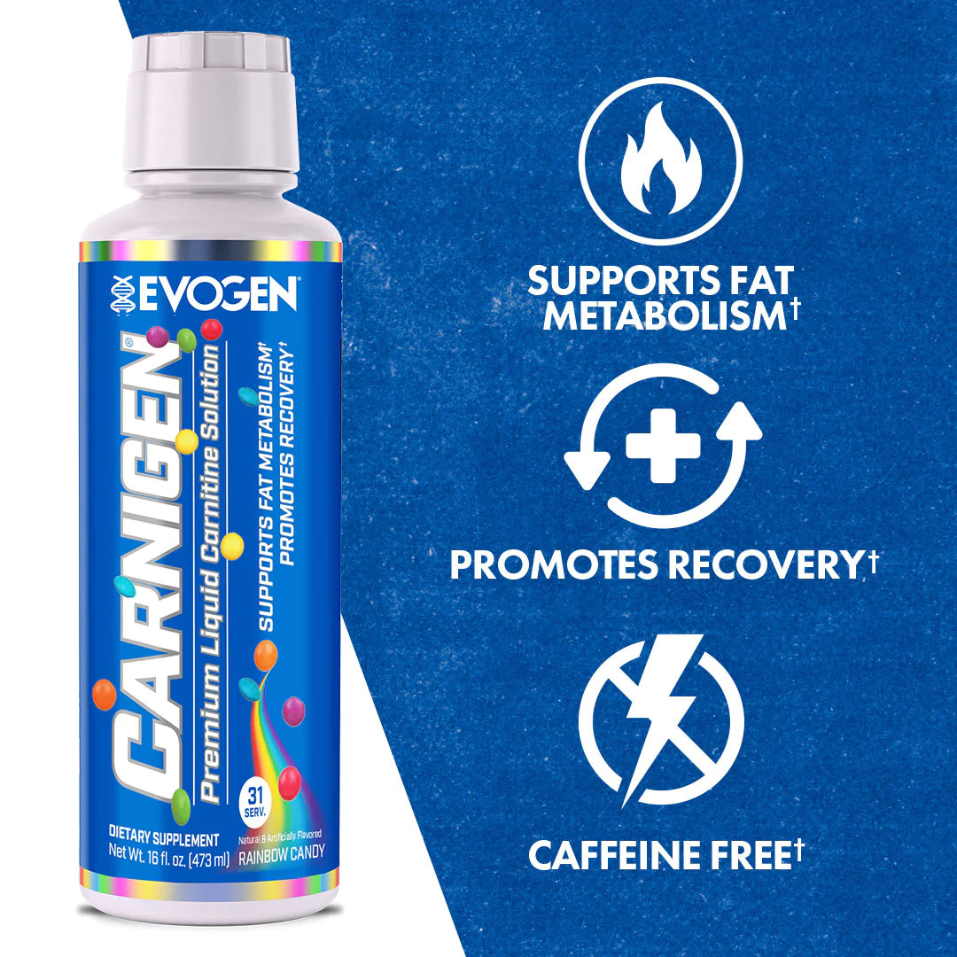 Evogen Carnigen Liquid Carnitine Supplement - Premium L-Carnitine Formula for Energy, Fat Burn & Workout Performance | Pre-Workout & Post-Workout Recovery | Gym, Fitness & Weight Loss Support