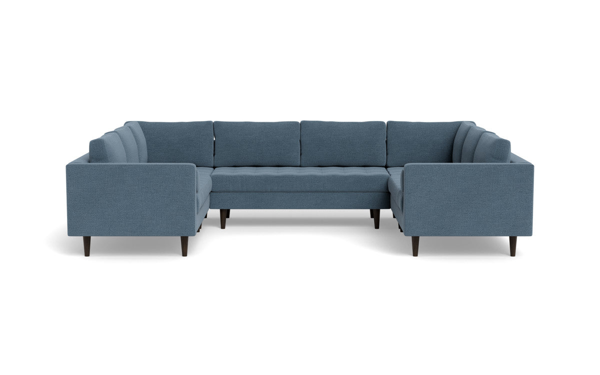 Ladybird 134 U Sectional Sofa - Modern L-Shaped Couch with Reversible Chaise, Soft Fabric Upholstery for Living Room, Family Room, or Home Theater