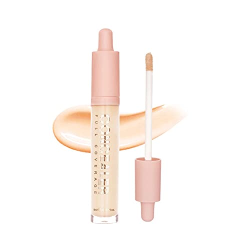 Long-Lasting Liquid Concealer for Oily Skin - Lightweight, Moisturizing & Brightening Wand Concealer with Full Coverage | Perfect for Daily Makeup, Contouring & Under-Eye Circles