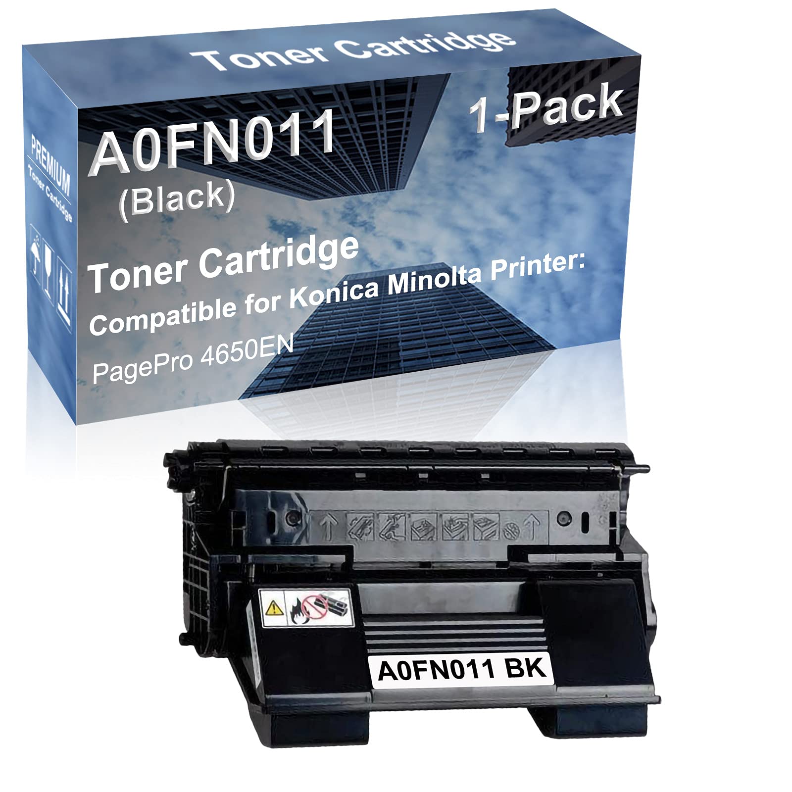 1-Pack High Capacity 4650EN Compatible Toner Cartridge Replacement for Konica Minolta A0FN011 (Black) - Perfect for Office Printing, Document Reproduction & High-Volume Business Use