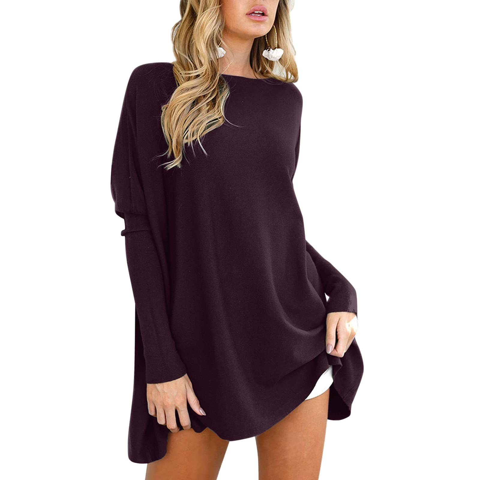 Women's Oversized Long Sleeve T-Shirts - Lightweight Fall Fashion for Casual Outfits