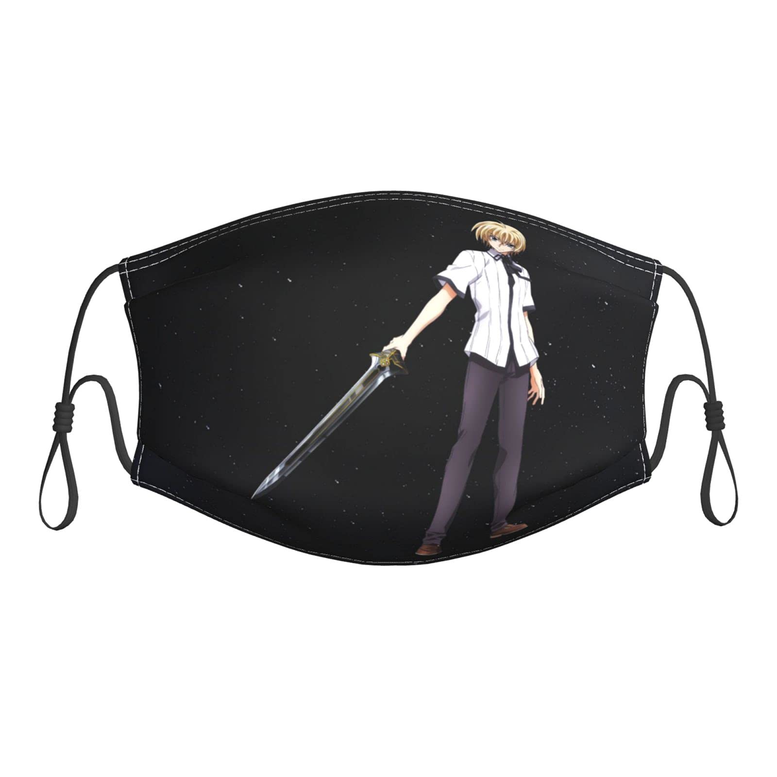 High School DxD Yuuto Kiba Anime Cosplay Face Mask - Reusable Washable Dust Mask with Filter Pocket for Adults - Perfect for Conventions, Halloween & Daily Protection