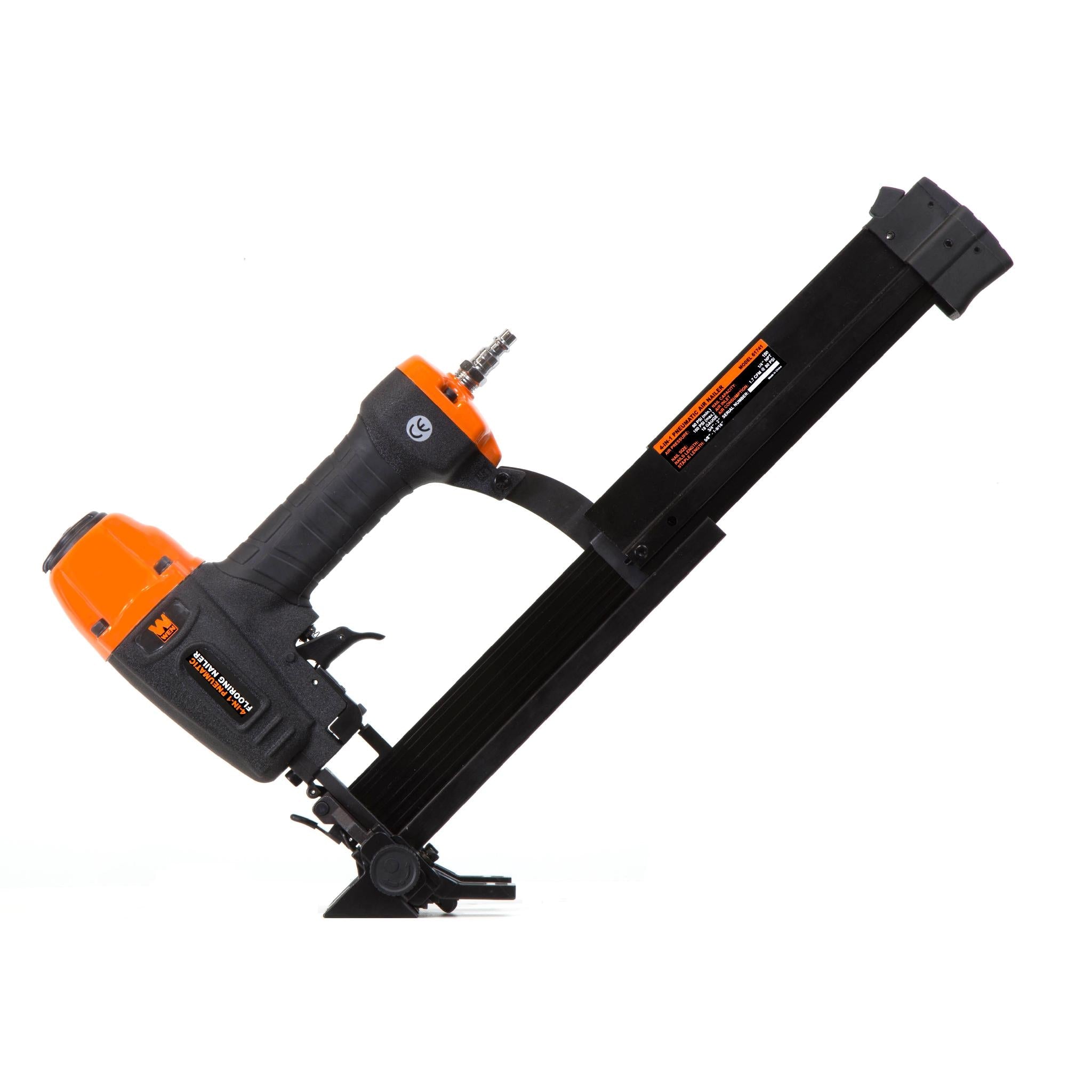 WEN R61741 4-in-1 18 Gauge Pneumatic Flooring Nailer & Stapler - Refurbished | Professional Hardwood Floor Installation Tool for DIY & Contractors | Perfect for Laminate, Engineered Wood & Subfloor Projects