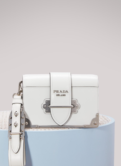 Prada Cahier Light Green Calf Leather Handbag for Women | Luxury Designer Shoulder Bag for Work, Travel & Evening Events