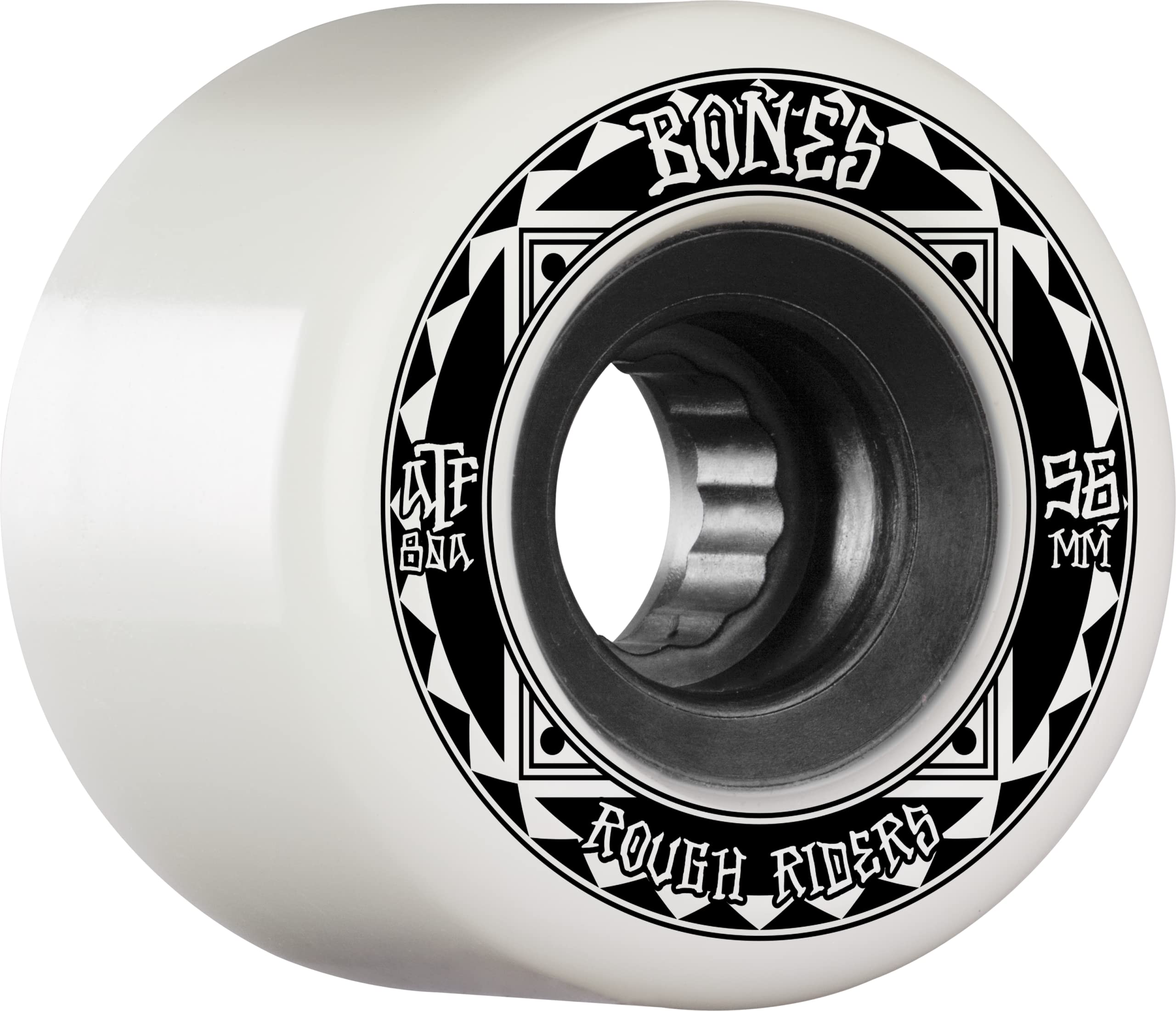 Bones Wheels ATF Rough Riders Skateboard Wheels - High Performance 101A Durometer for Street & Park Skating - Perfect for Cruising, Tricks & Smooth Rides