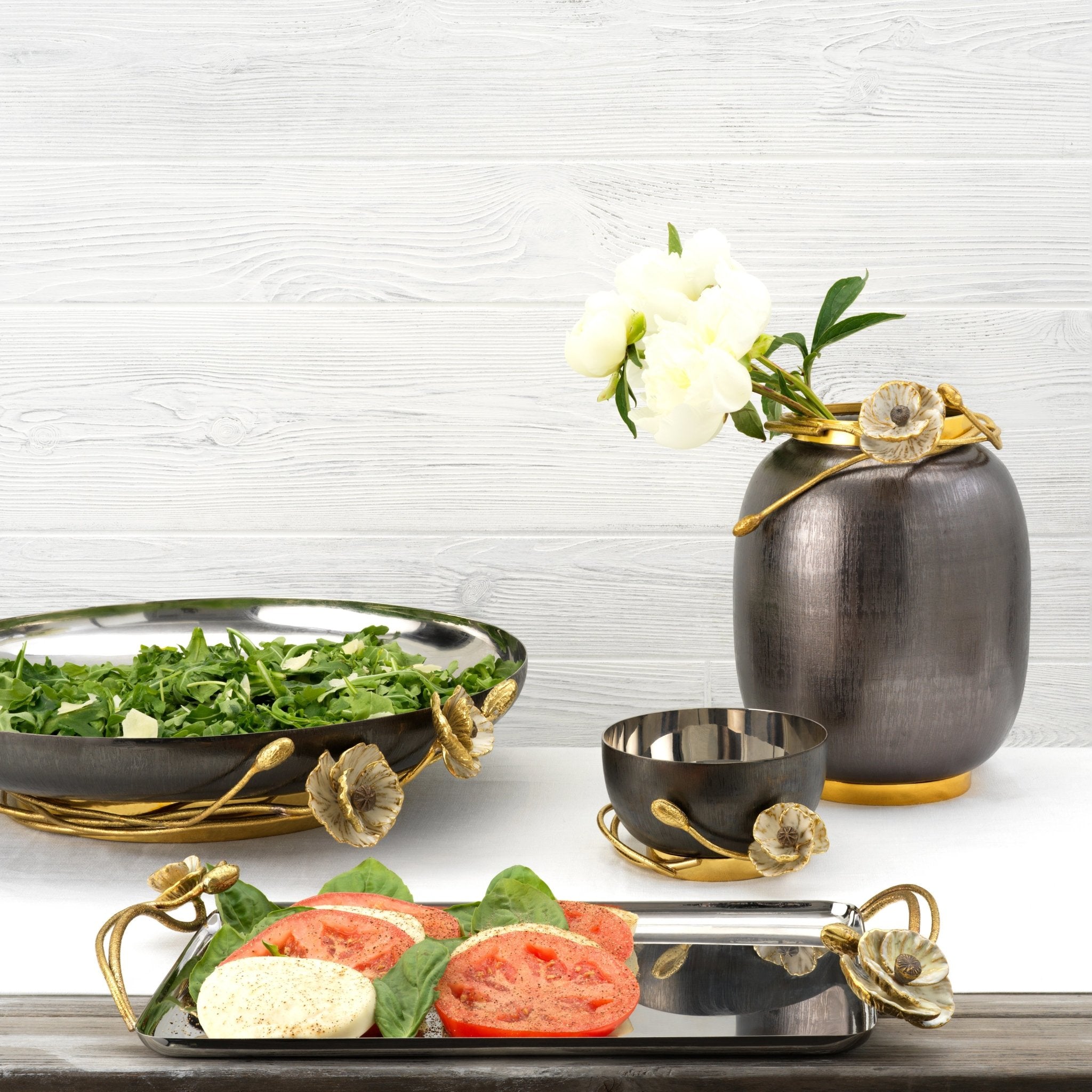 Elegant Anemone Footed Platter - Decorative Serving Tray for Dining, Entertaining & Home Decor | Perfect for Parties, Weddings & Holiday Gatherings