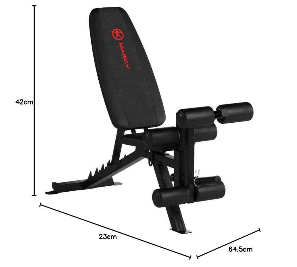 Marcy Adjustable Weight Bench with Dual Leg Developer - Heavy Duty Home Gym Equipment for Strength Training & Full Body Workouts - Perfect for Home Fitness, Weightlifting & Muscle Building