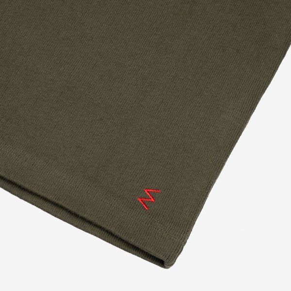 Iron Heart IHT 1600 11oz Heavyweight Cotton Knit Crew Neck T-Shirt for Men - Olive Green Casual Tee | Perfect for Streetwear, Workwear & Everyday Comfort