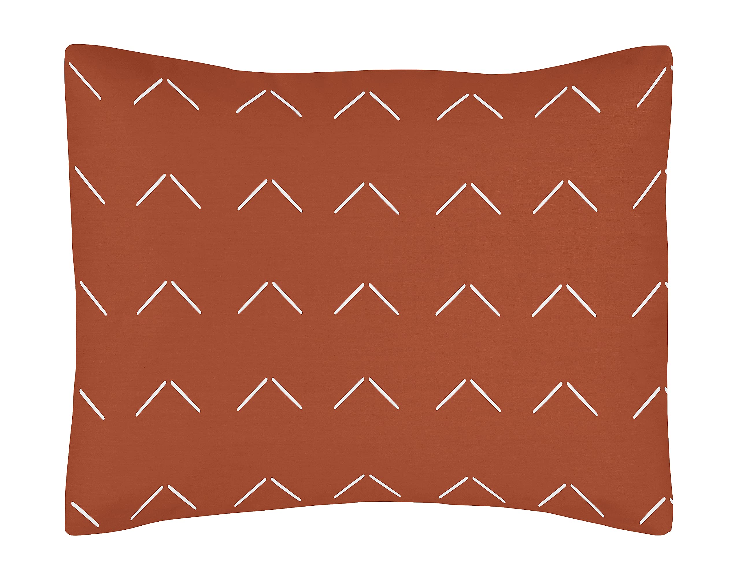 Sweet Jojo Designs Boho Arrow Twin Bedding Set for Kids - 4 Piece Comforter Set in Ivory, Burnt Orange & Rust - Farmhouse Southwest Shabby Chic Bohemian Style | Perfect for Nursery, Kids Room & Guest Bedroom Decor