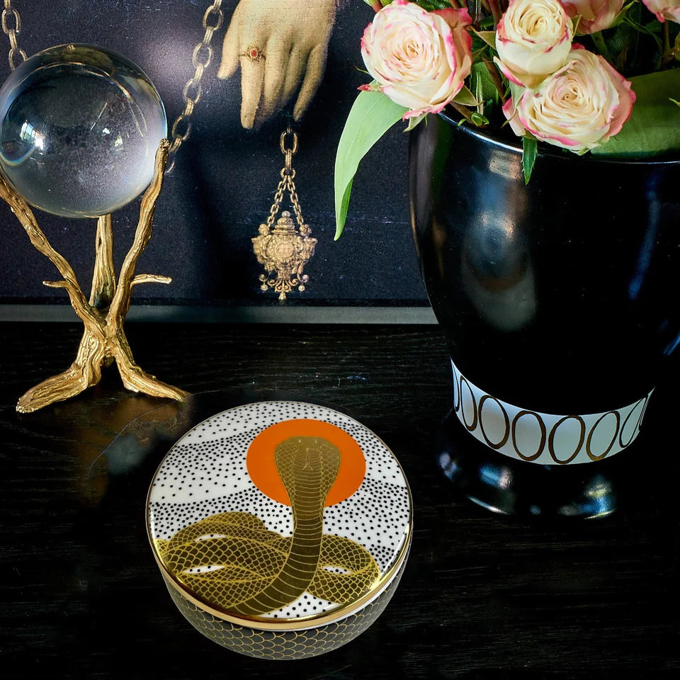 Cobra Rising Ceramic Box - Premium Handmade Decorative Storage Box for Home & Office | Perfect for Jewelry, Keepsakes, and Gift Packaging
