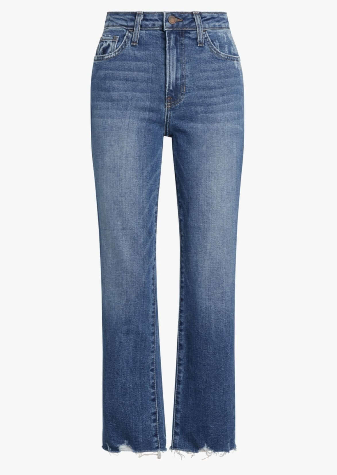 Distressed Cropped Denim Jeans for Women - Vintage Washed High Waisted Skinny Jeans - Made in USA - Perfect for Casual Outfits, Street Style & Date Nights