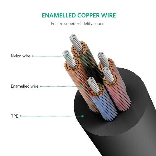 3.5mm Female to 2 Male Headphone Audio Y Splitter Cable - Share Music with Friends, Dual Audio Output for Gaming Headsets & Speakers