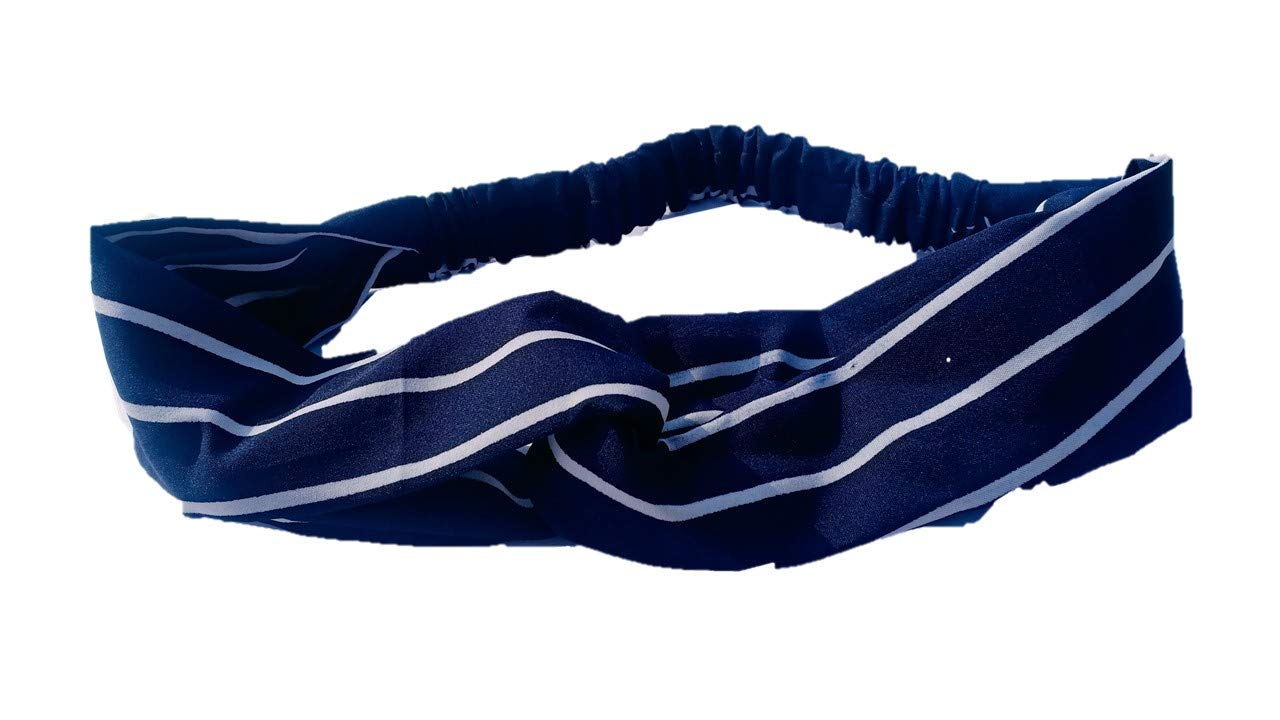 CHRONEX Women's Boho Flower Print Twisted Criss Cross Elastic Headbands - Yoga Headwrap & Turban Hair Accessories for Workouts, Fashion & Everyday Wear (Pack of 1)