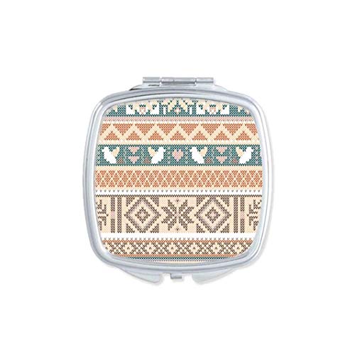 DIYthinker Octagonal Rhombus Triangle Pattern Mirror - Portable Compact Double-Sided Pocket Makeup Mirror for Travel, Home & Office Use
