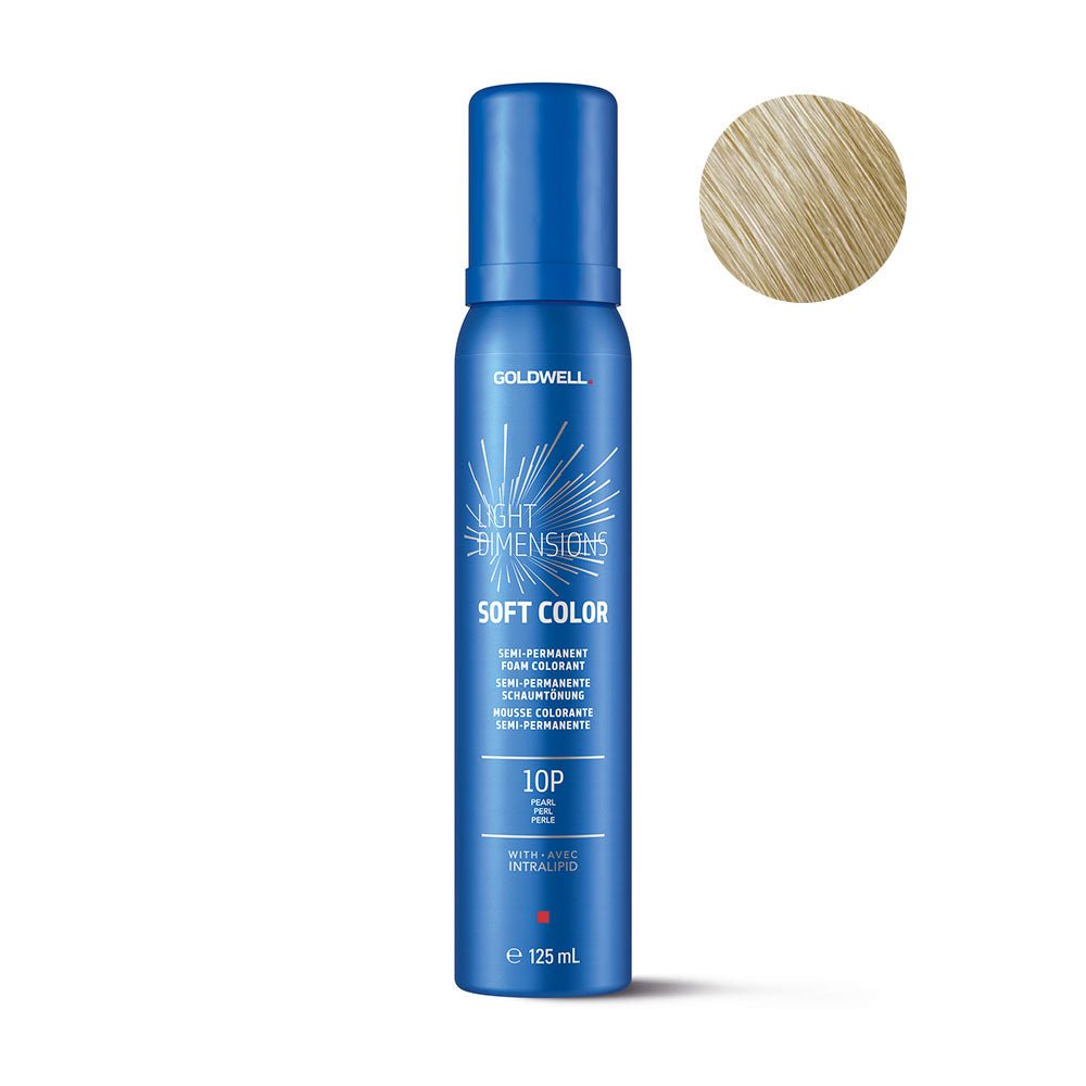 Goldwell Light Dimensions Soft Color Mousse 10P Pearl 125ml - Hair Styling & Toning Foam for Natural Highlights & Shine - Perfect for Salon & Home Use