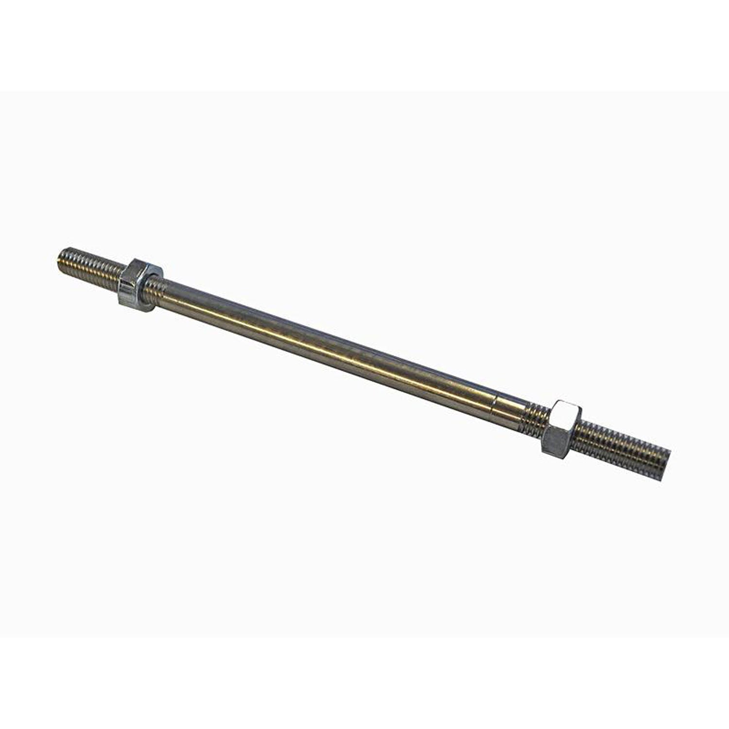 07 0950 Stainless Steel Shift Rod - Male 9 1/2 Inch with Free Flow Nuts | Heavy Duty Marine & Industrial Applications | Perfect for Boat Control Systems & Mechanical Linkages