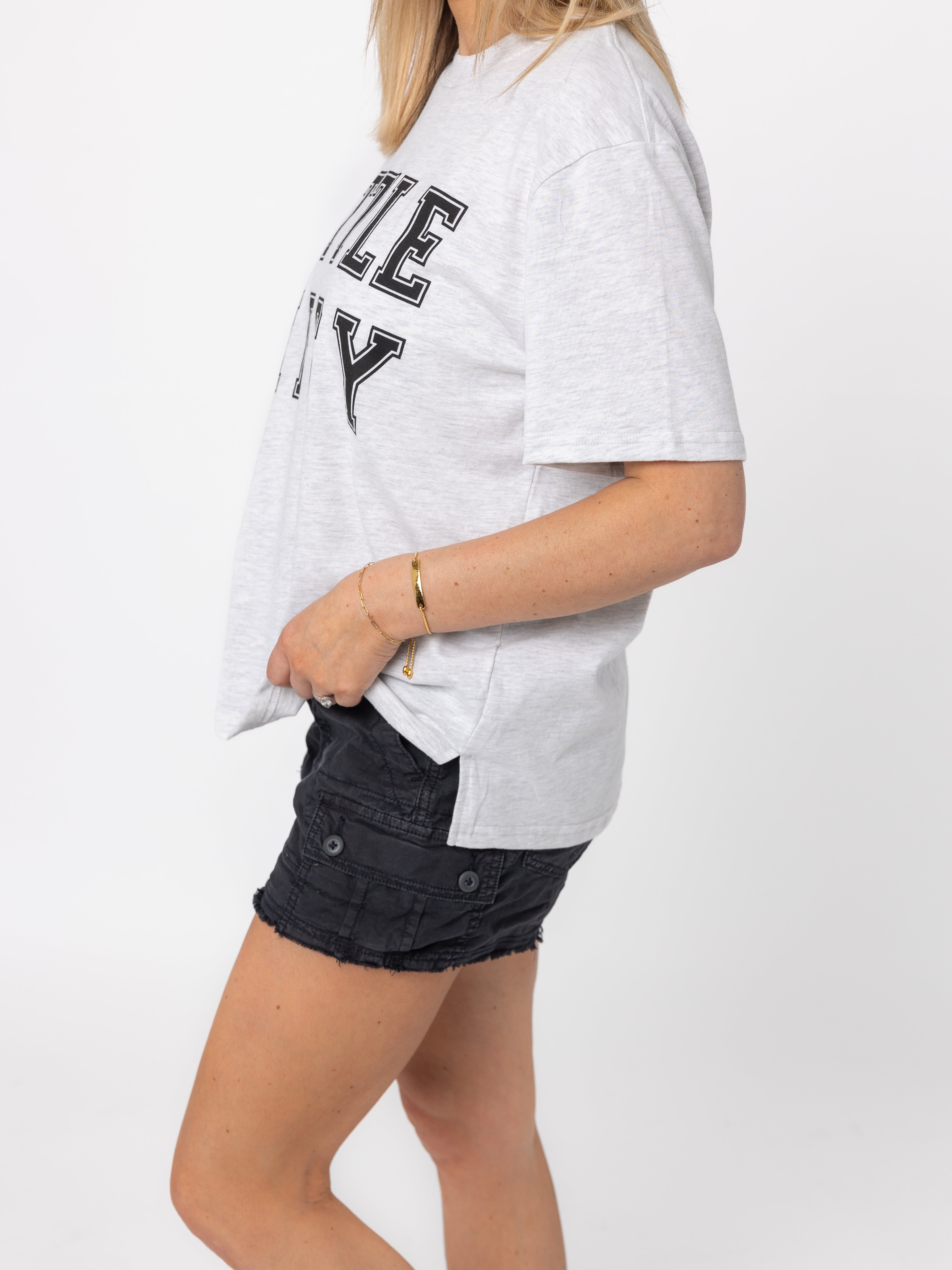 Adult LB Collegiate T-Shirt - Grey | Comfortable & Stylish Casual Wear for Men & Women | Perfect for College, Gym, and Everyday Outfits