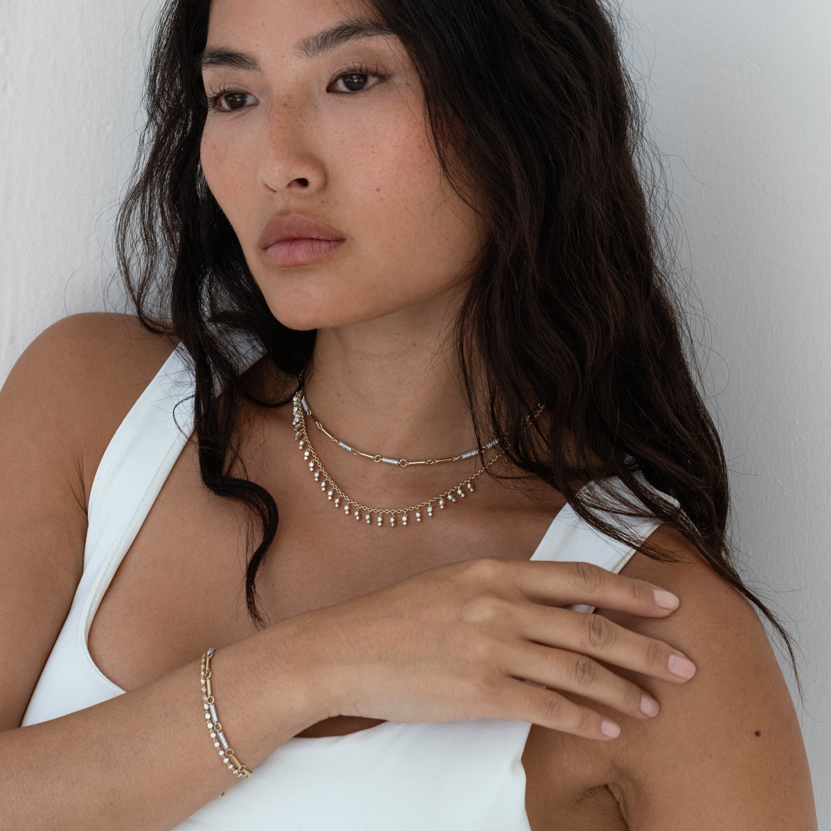 Pavé Sloan Necklace - Elegant Cubic Zirconia Pendant for Women | Perfect for Weddings, Parties & Everyday Wear