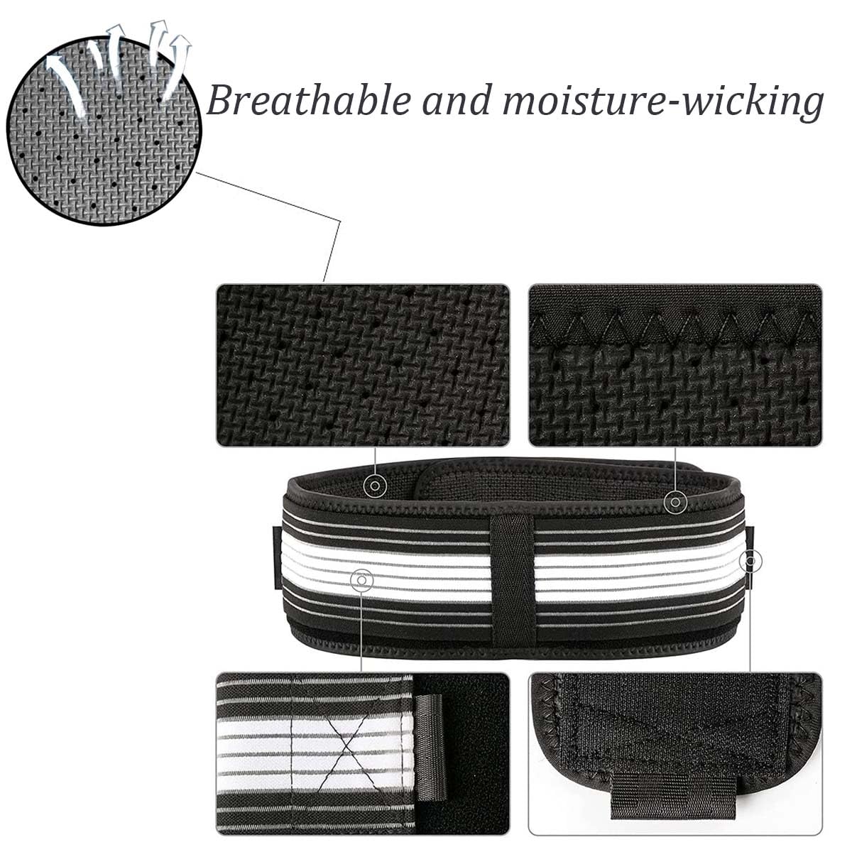 Premium Lower Back Support Belt for Men & Women - Sciatica & Back Pain Relief, Adjustable Lumbar Brace (42.9in/109cm) - Ideal for Work, Sports & Daily Activities