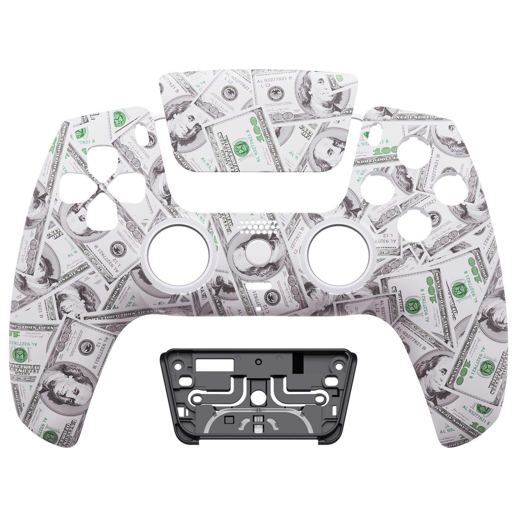 eXtremeRate LUNA Redesigned PS5 Controller Front Shell & Touchpad Cover - DIY Replacement Housing for BDM-010/020/030/040 Models - Premium Custom Touchpad Cover for Enhanced Gaming Experience - Perfect for Competitive Gaming & Controller Customization