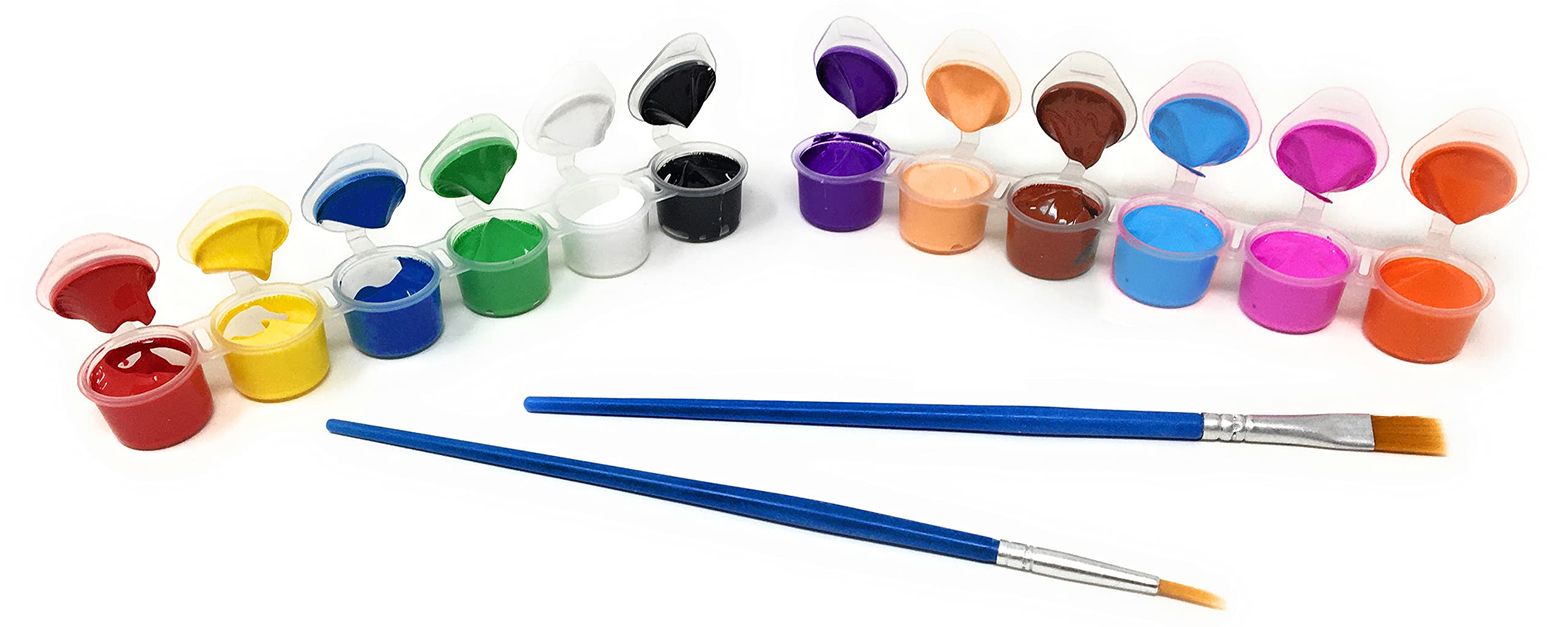 Acrylic Paint Set for Kids & Adults - 20 Primary Color Paint Pots with Lids for Pumpkin Painting, Art Parties & DIY Crafts | Non-Toxic Art Supplies for Classroom, Home & Creative Projects