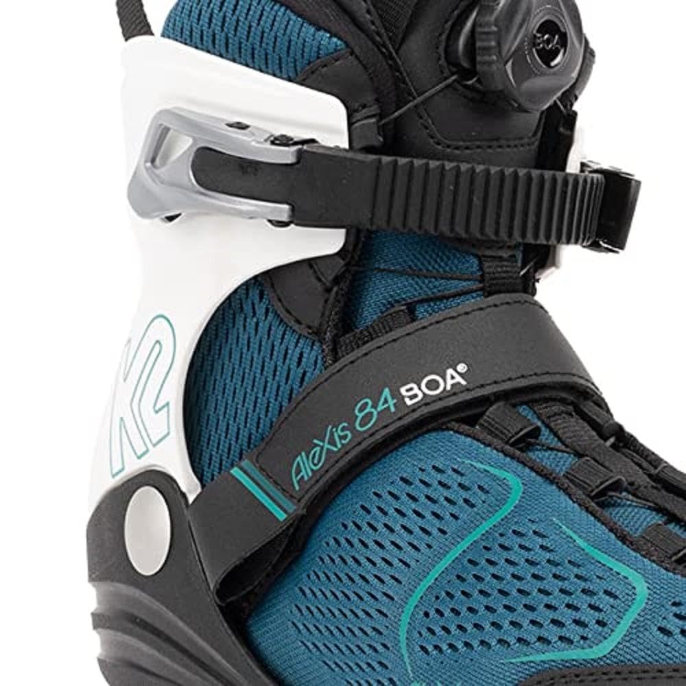 K2 Alexis 84 Boa Teal Women's Inline Skates - Lightweight & Comfortable for Fitness, Outdoor Roller Skating & Recreation
