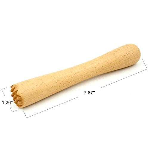Premium Bamber Wood Cocktail Mojito Muddler - Handcrafted Wooden Bar Tool for Mixing Drinks - Perfect for Home Bars, Cocktail Parties & Bartending