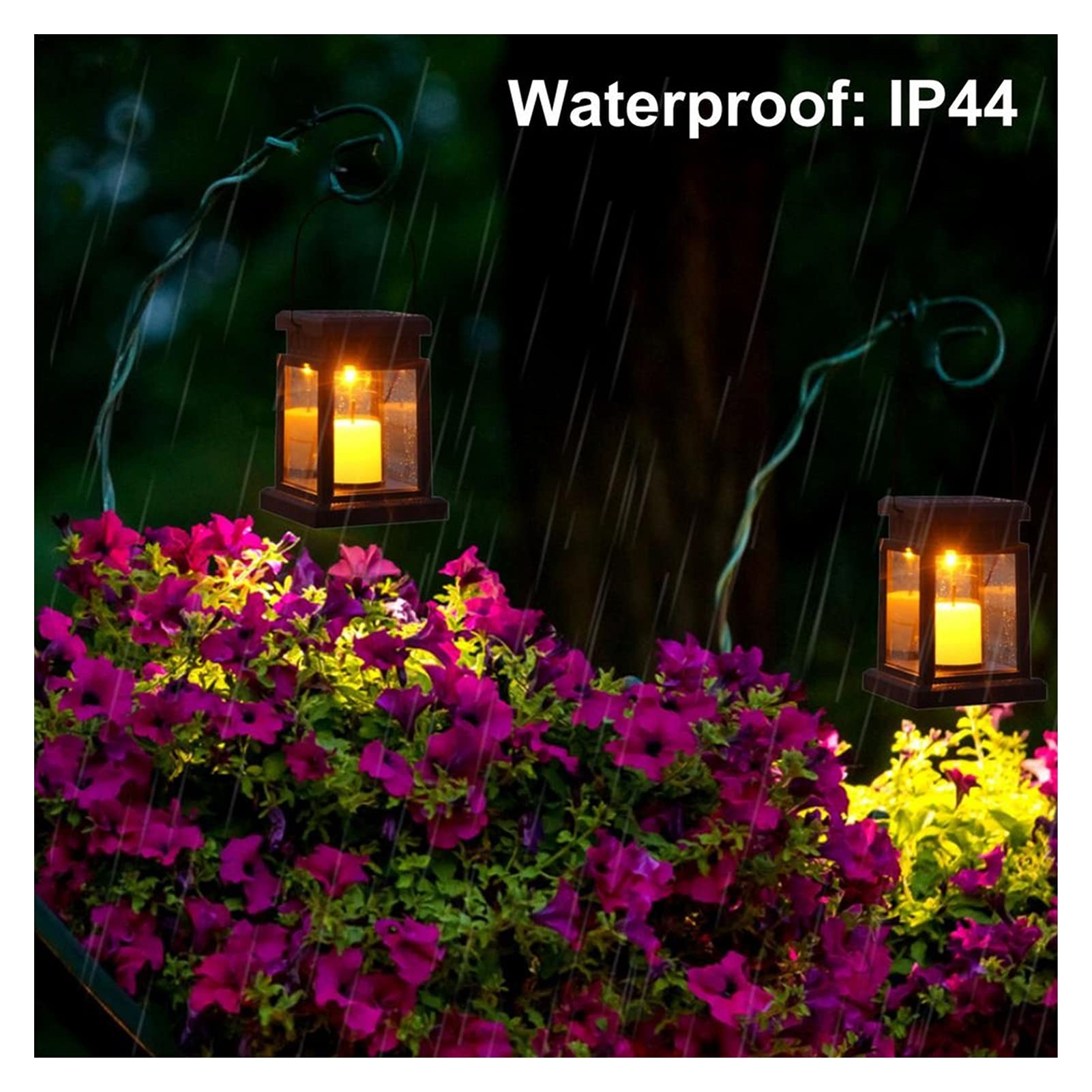 **Solar Powered Hanging Lantern - Waterproof Outdoor Garden Light, Retro Patio Decor, Landscape & Festival Lighting (Warm White) - Perfect for Backyard, Camping & Wedding Decorations**