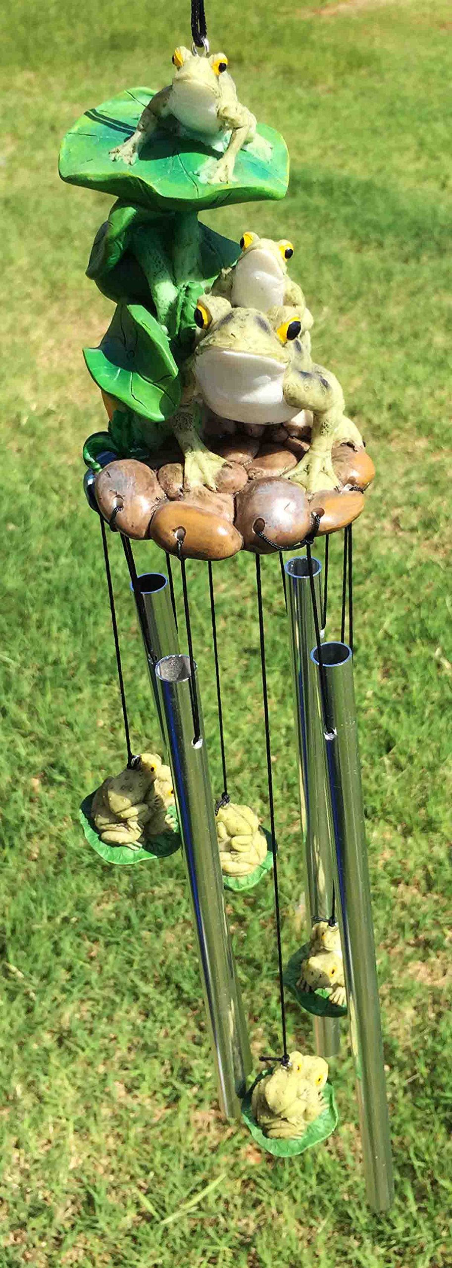 Resonant Frog Wind Chime - Garden & Patio Decor for Relaxation