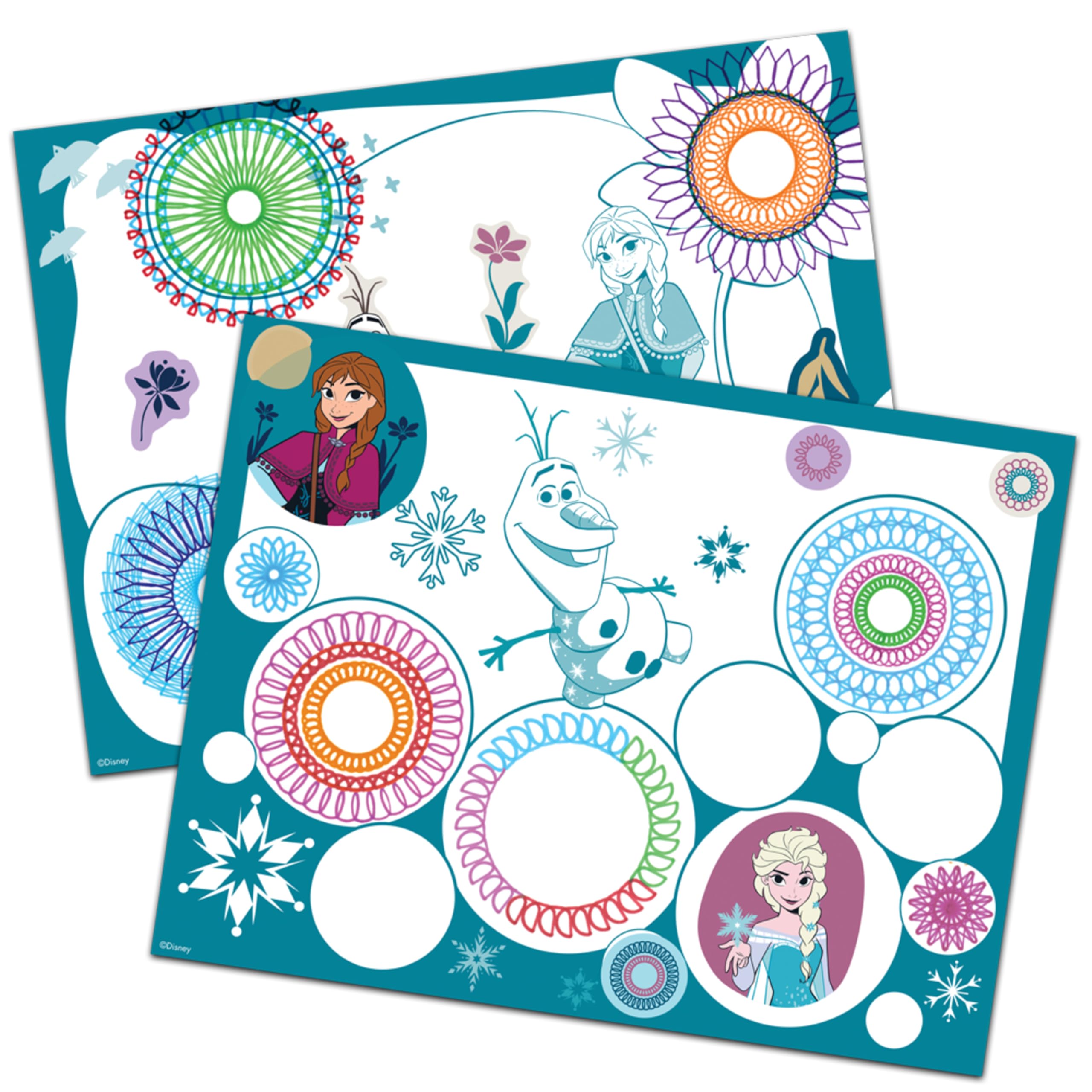 Frozen Spirograph Cyclex Drawing Kit for Kids - Creative Arts and Crafts Set with Spiral Art, Markers, Stickers & Design Sheets | Perfect for Birthday Gifts, Classroom Activities & DIY Frozen-Themed Projects (Ages 5+)